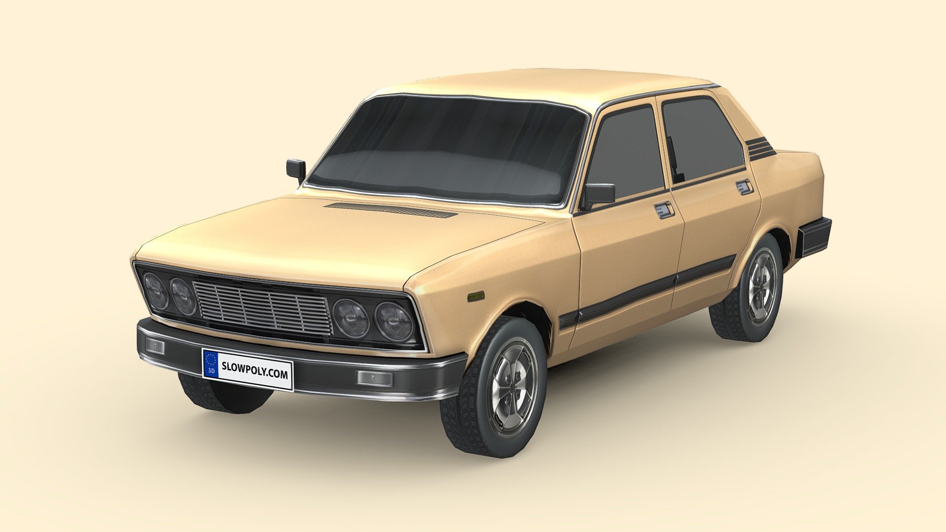 Fiat 132 1977 3d model