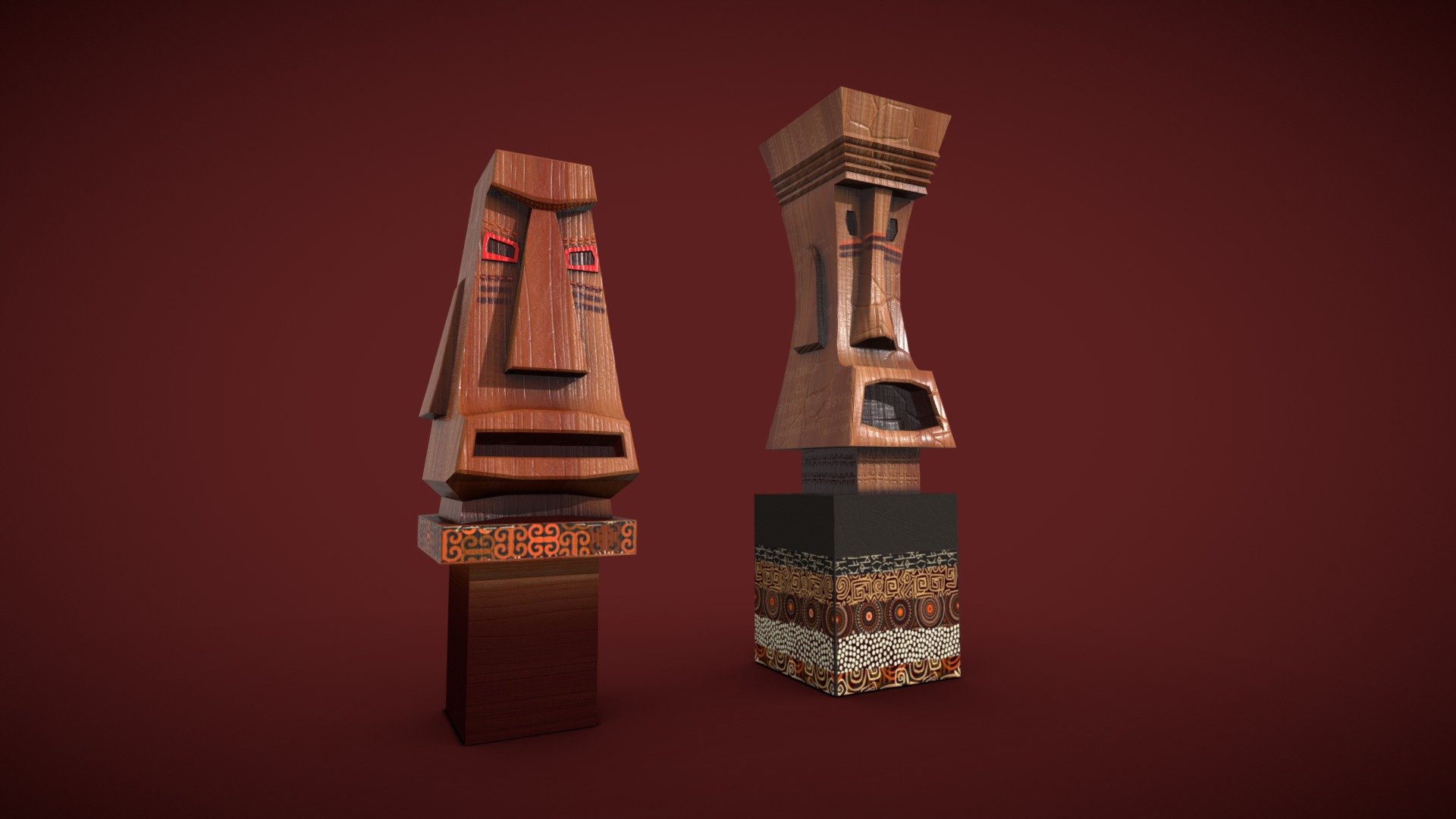 Interior Decoration "Heads" 3d model