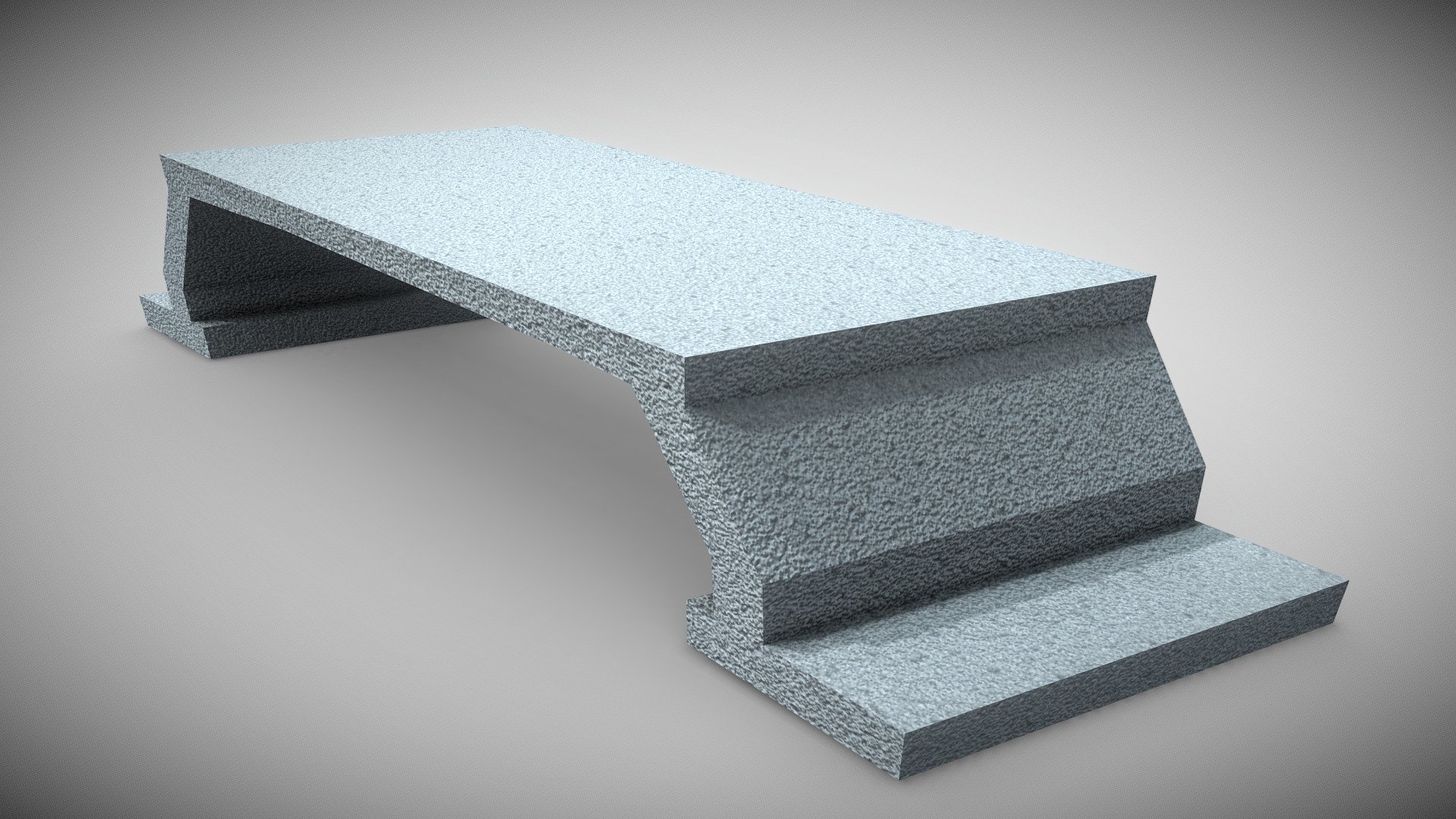 Concrete Bridge (01) (Low-Poly) 3d model