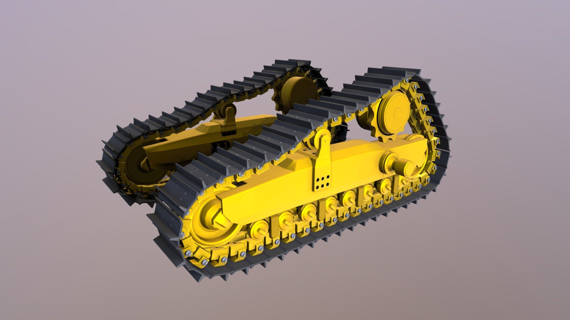 Rig-Test (2) Bulldozer Undercarriage 3d model