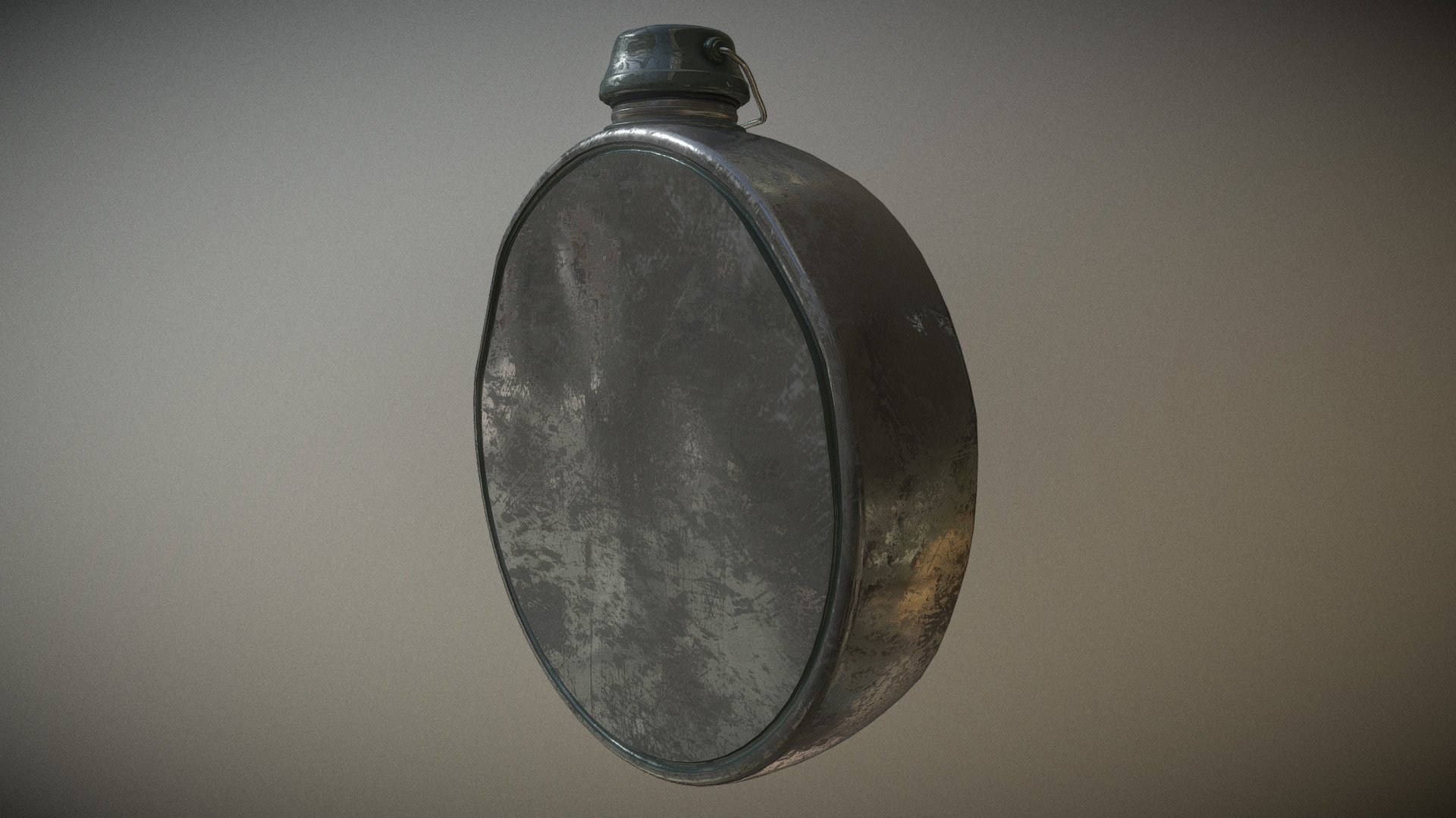 Rounded Flask (worn/damaged) 3d model