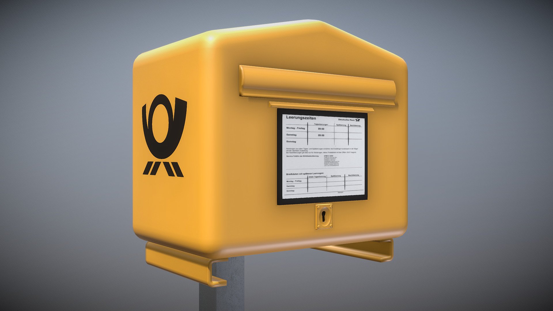 Public Mailbox 3d model