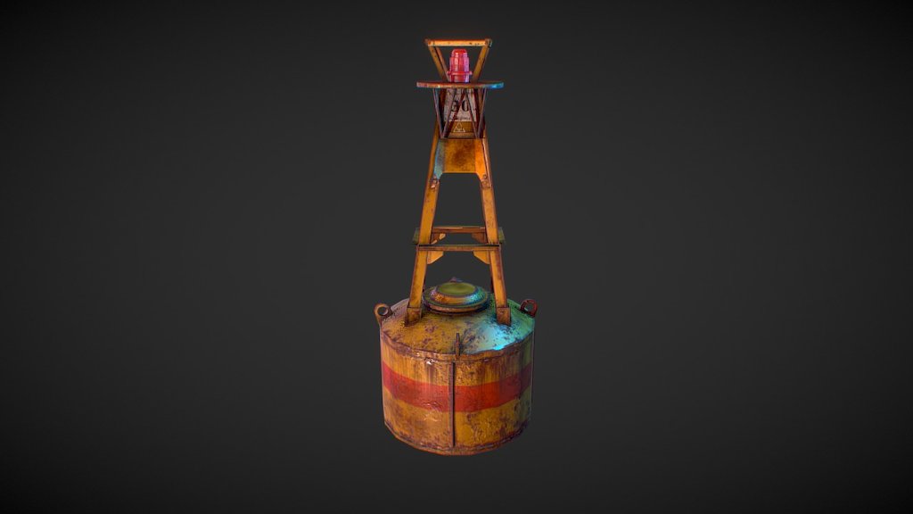 Tsunami buoy (Hard surface model) 3d model