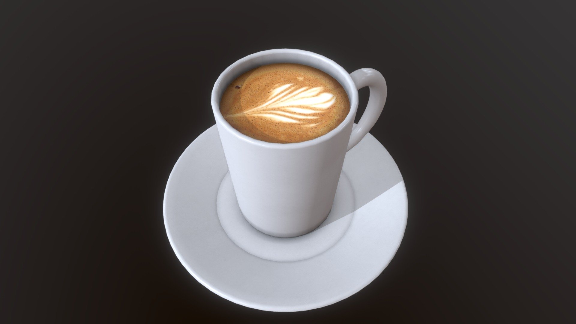 Capuchino in a cup 3d model