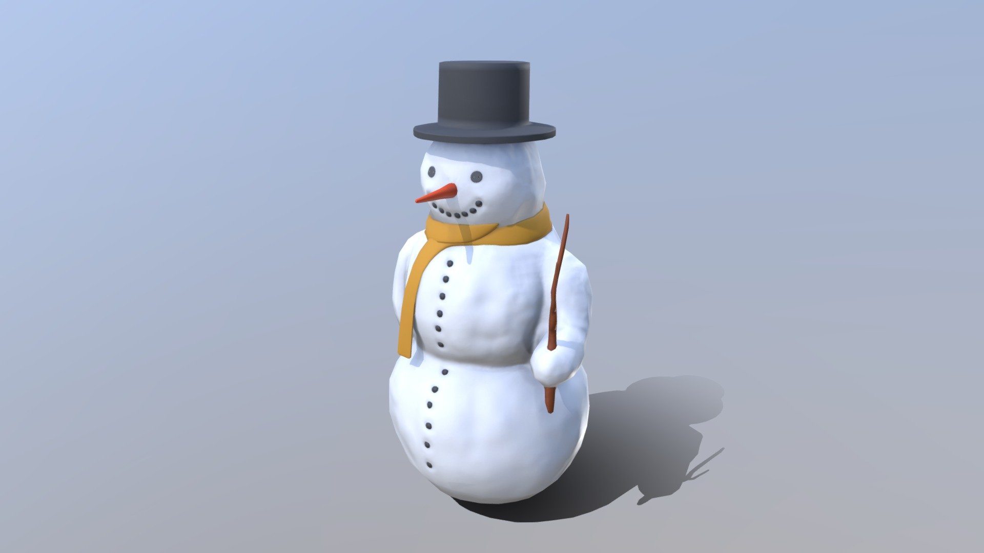 Snowman / Schneemann Low-Poly Version 3d model