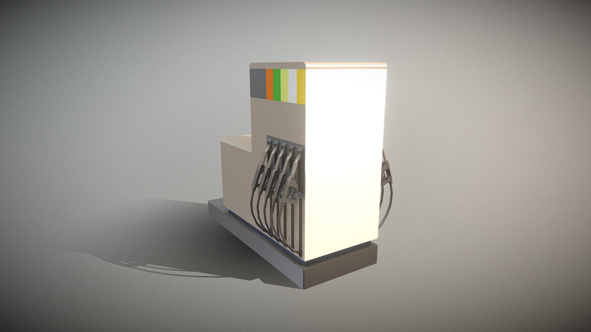 Fuel Dispensers 2 (Low- Poly) 3d model