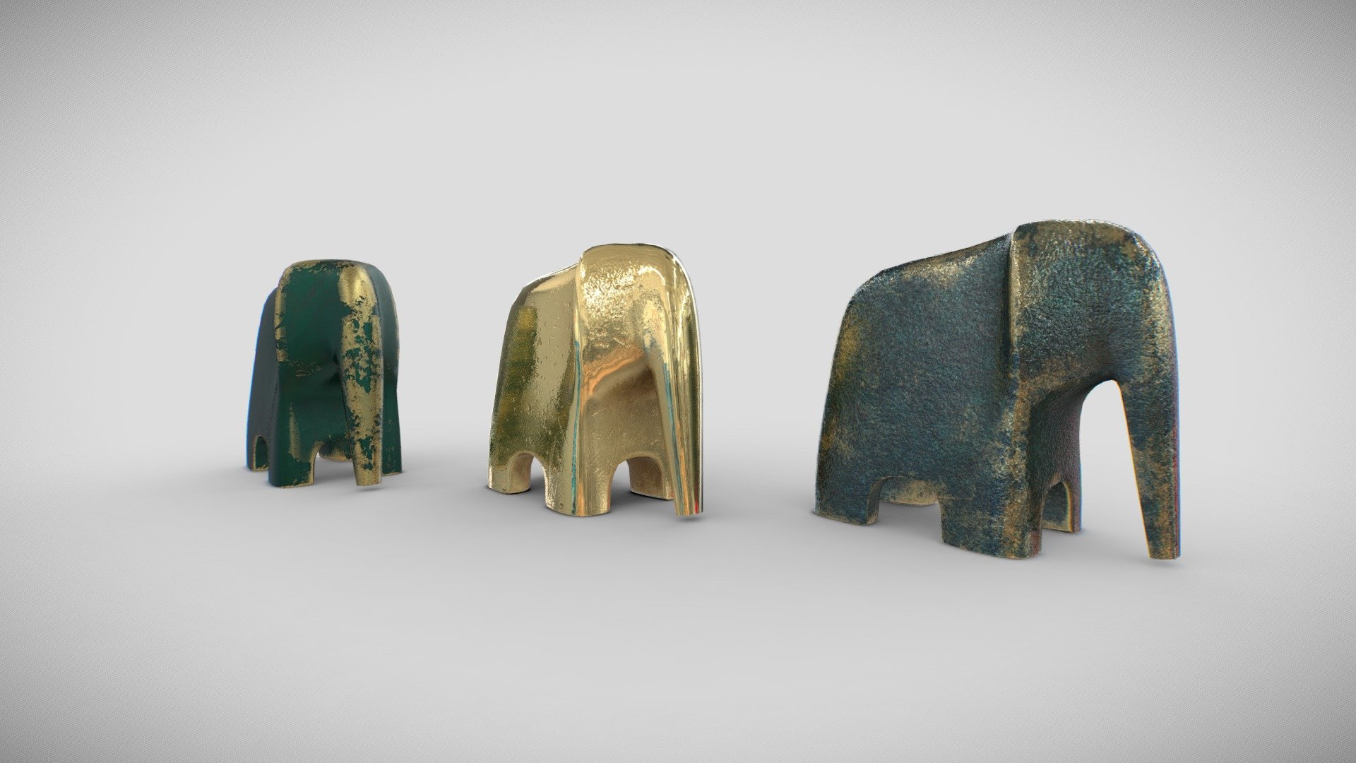 Home Decoration Elephants 3d model