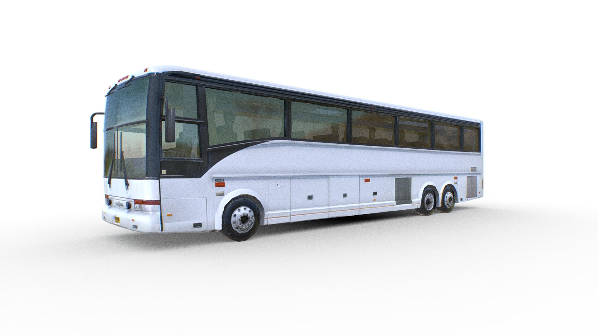 Generic White Van Hool Bus 3d model