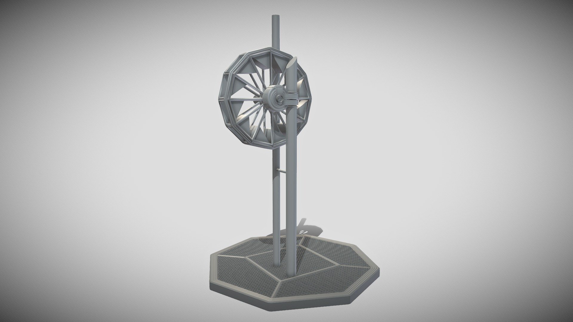 Water Wheel Fountain (WIP-1) 3d model