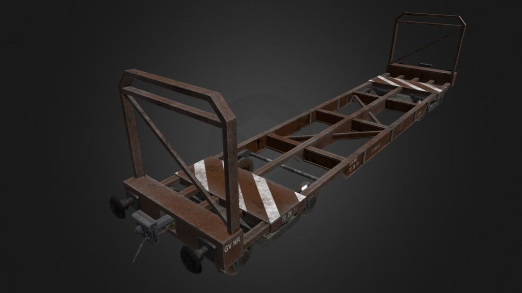 Container wagon 3d model