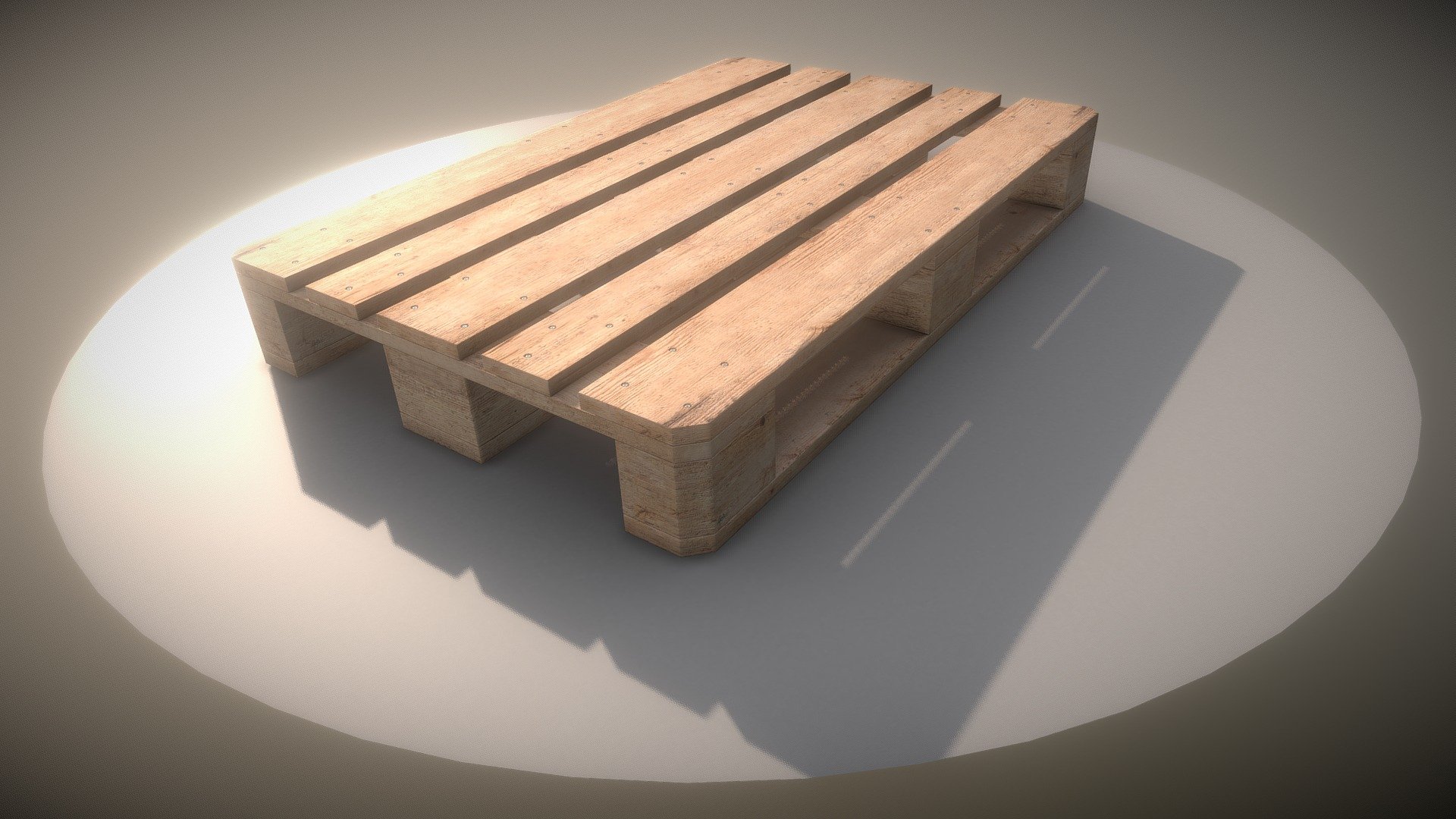 EUR Wood Pallet | High-Poly Version 3d model