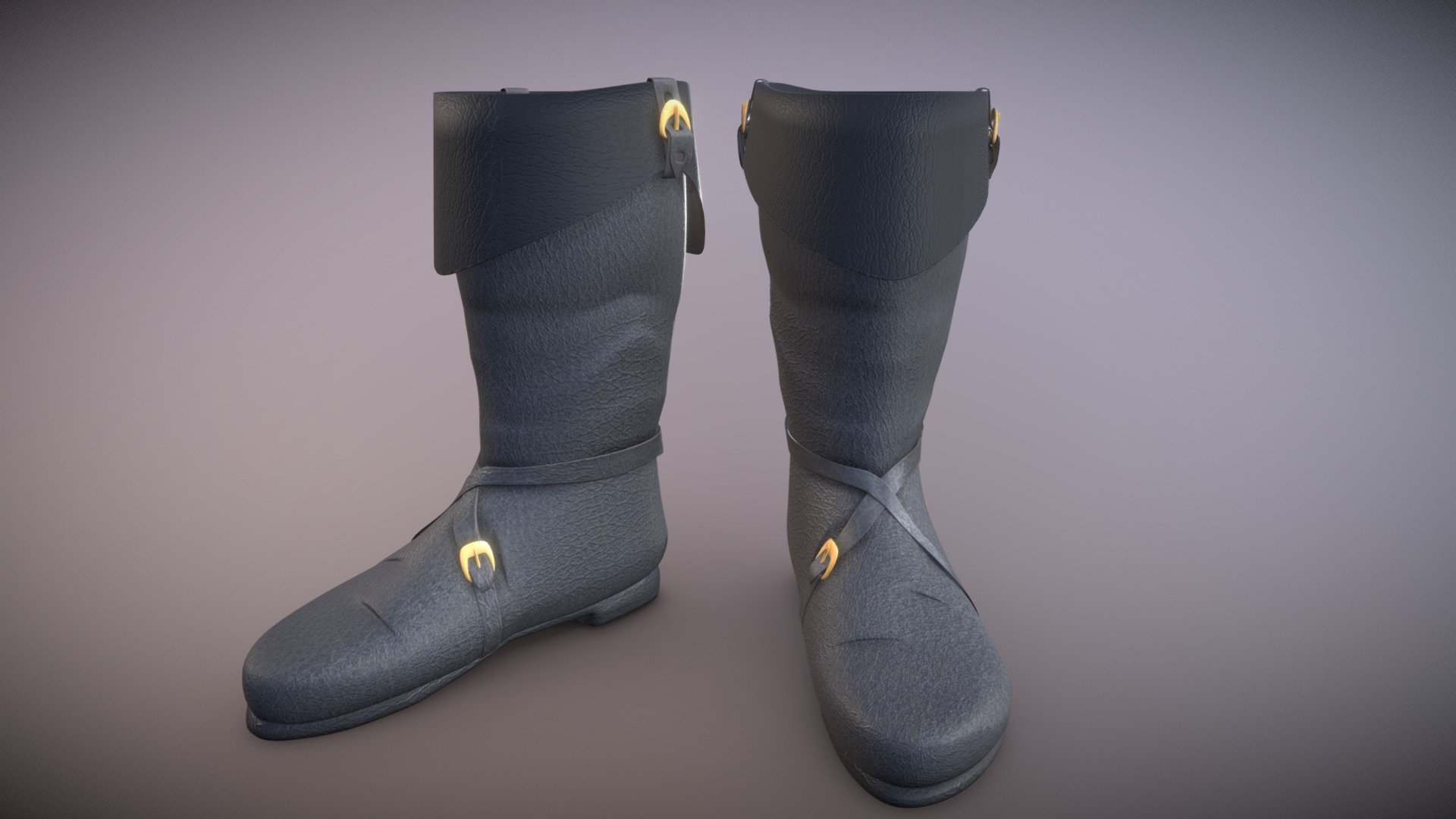 Leather boots 3d model