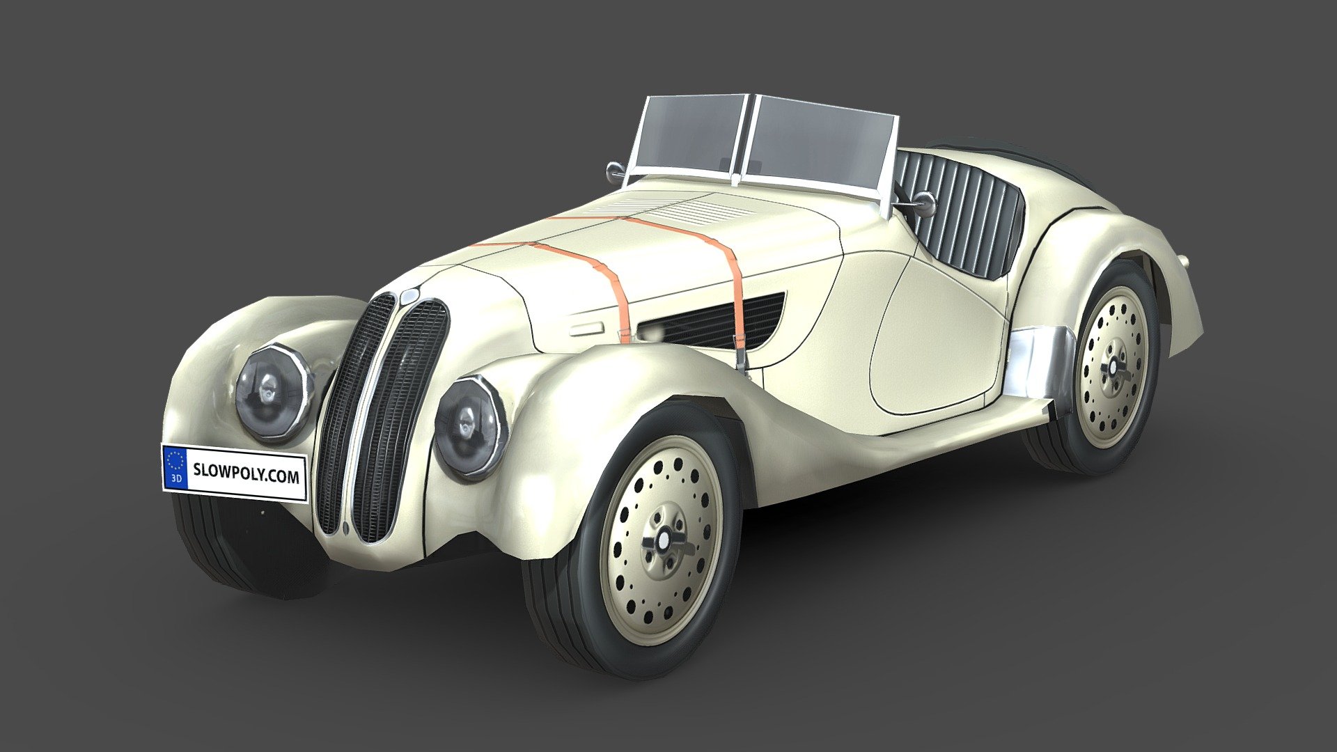 BMW 328 Roadster 1936 3d model