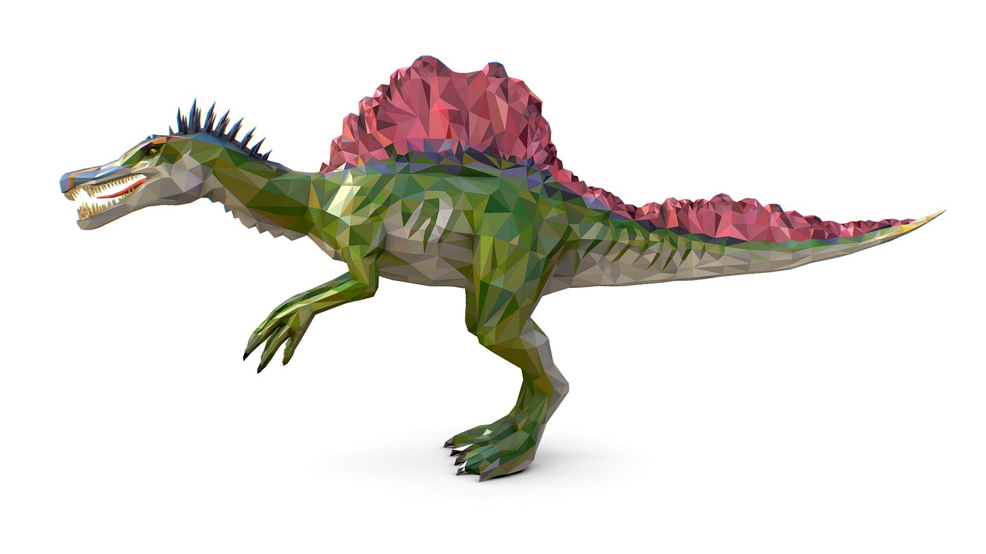 Dinosaur Spinosaurus Lowpoly Art Style Animal 3d model