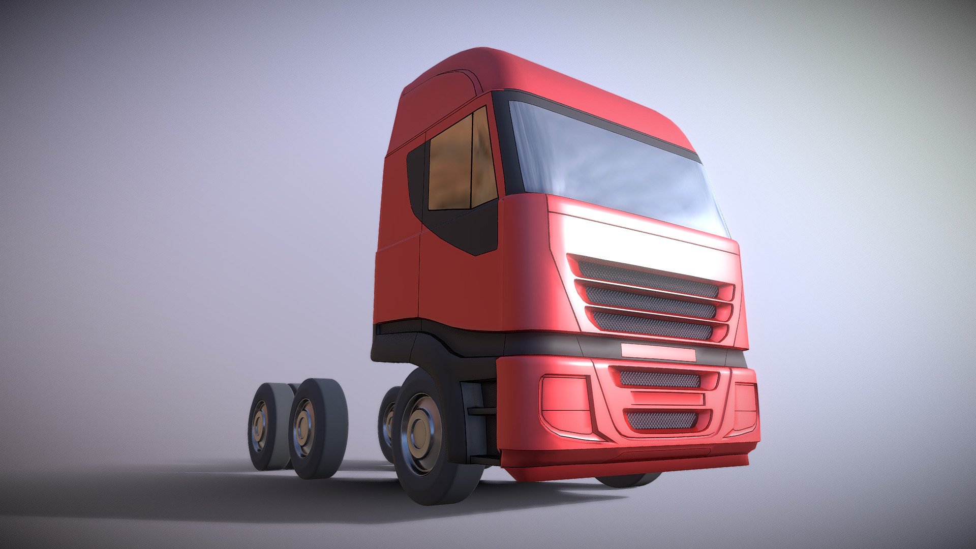 Truck 3-AXIS 6x4 (Wip-2) 3d model