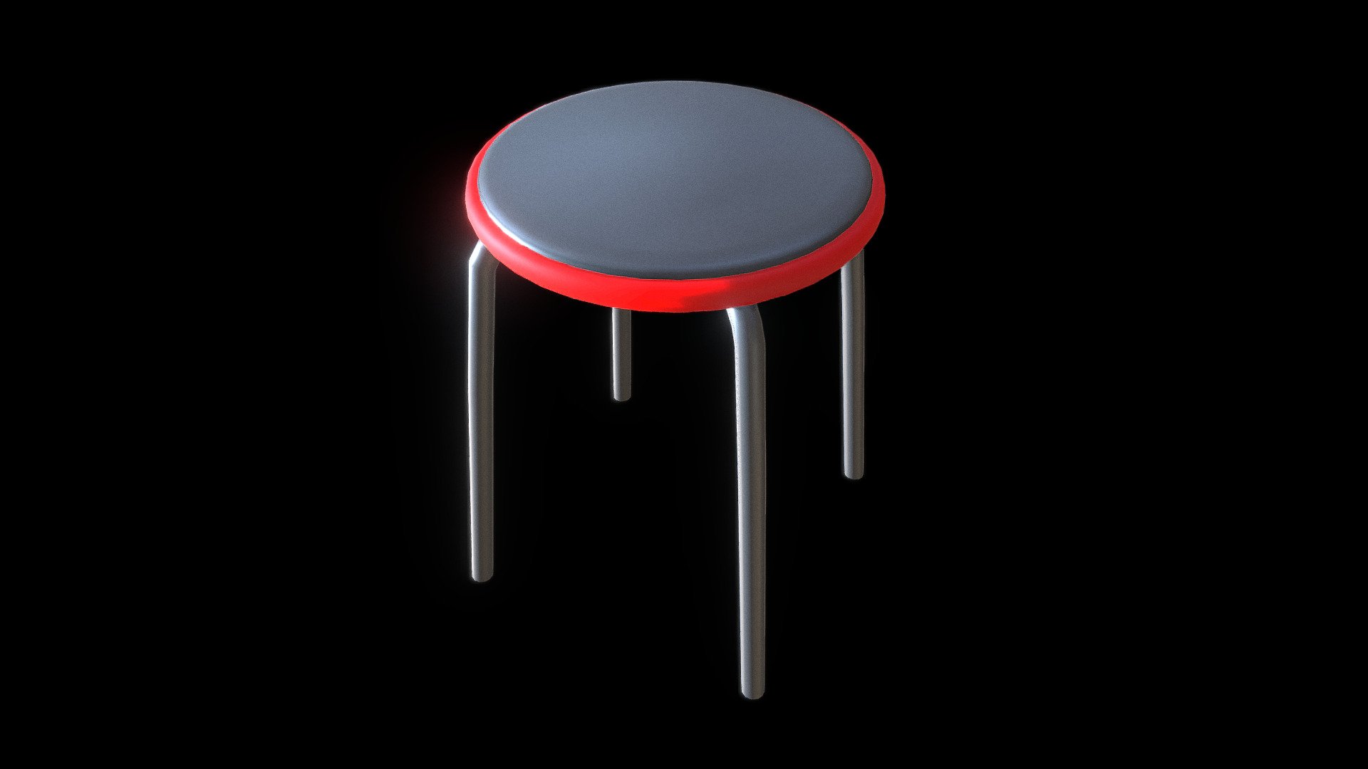 Low-Poly Stool 3d model