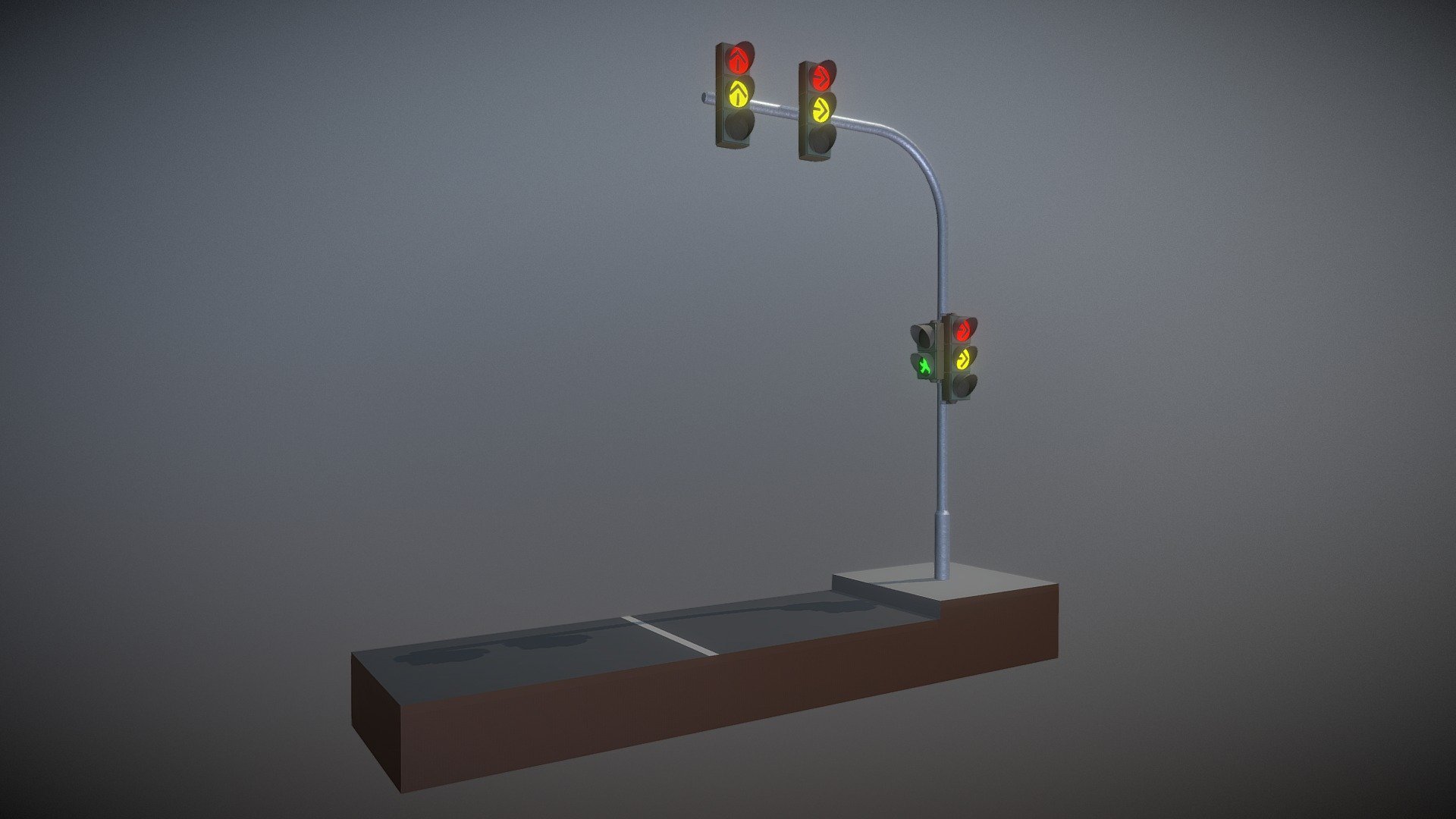 Kreuzungsampel 3d model