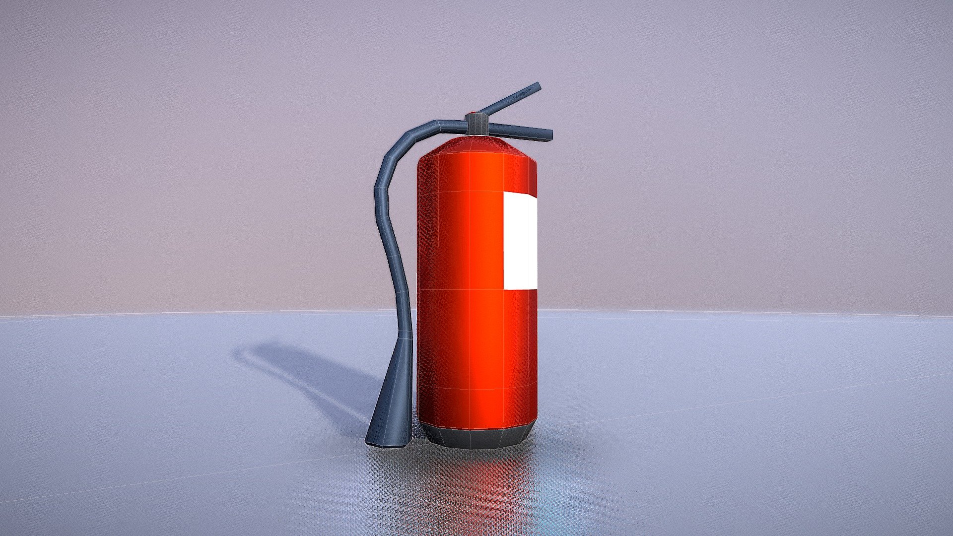 Extinguisher (Low-Poly) 3d model