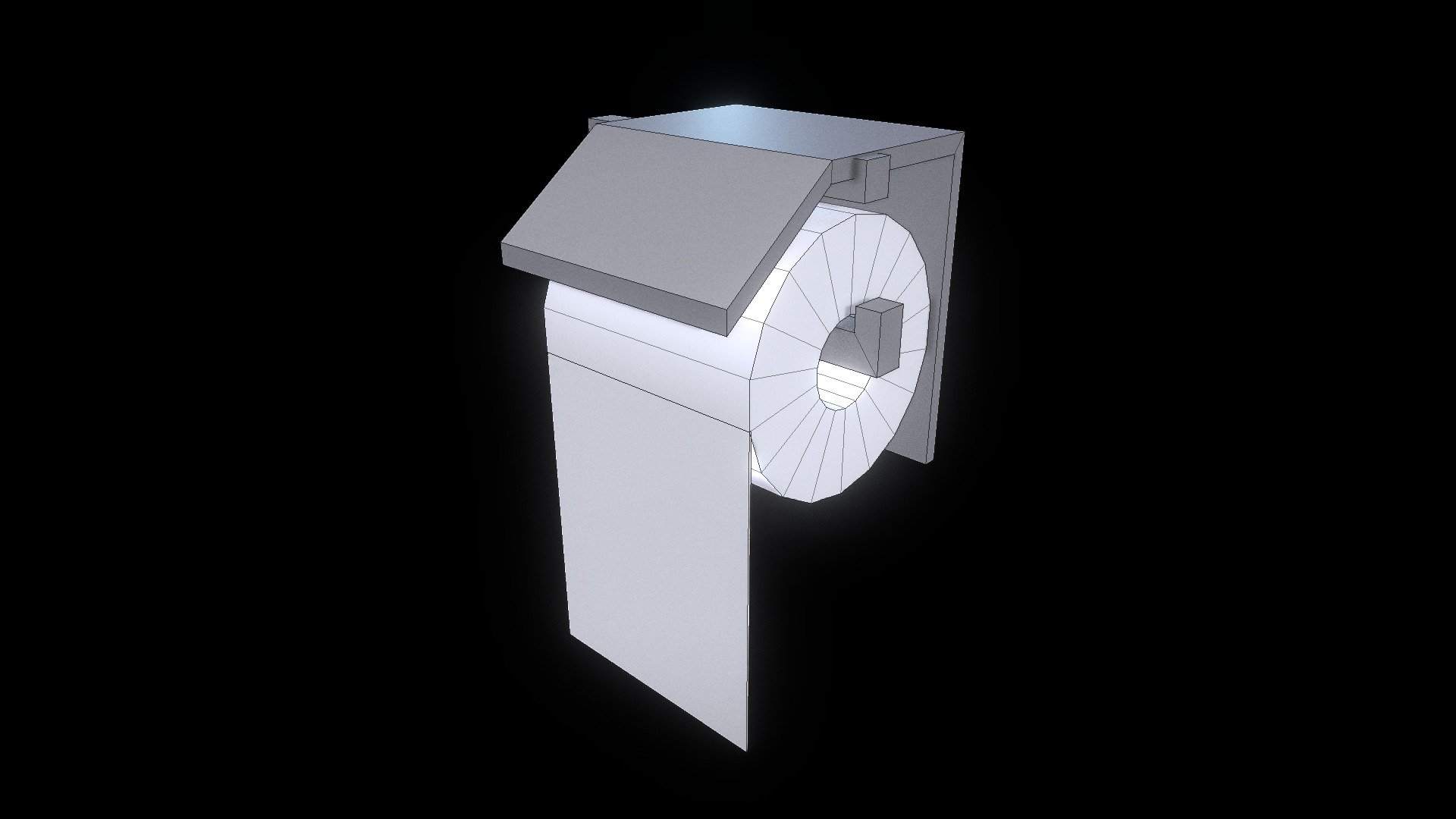 A Roll of Low-Poly Toilet Paper 3d model