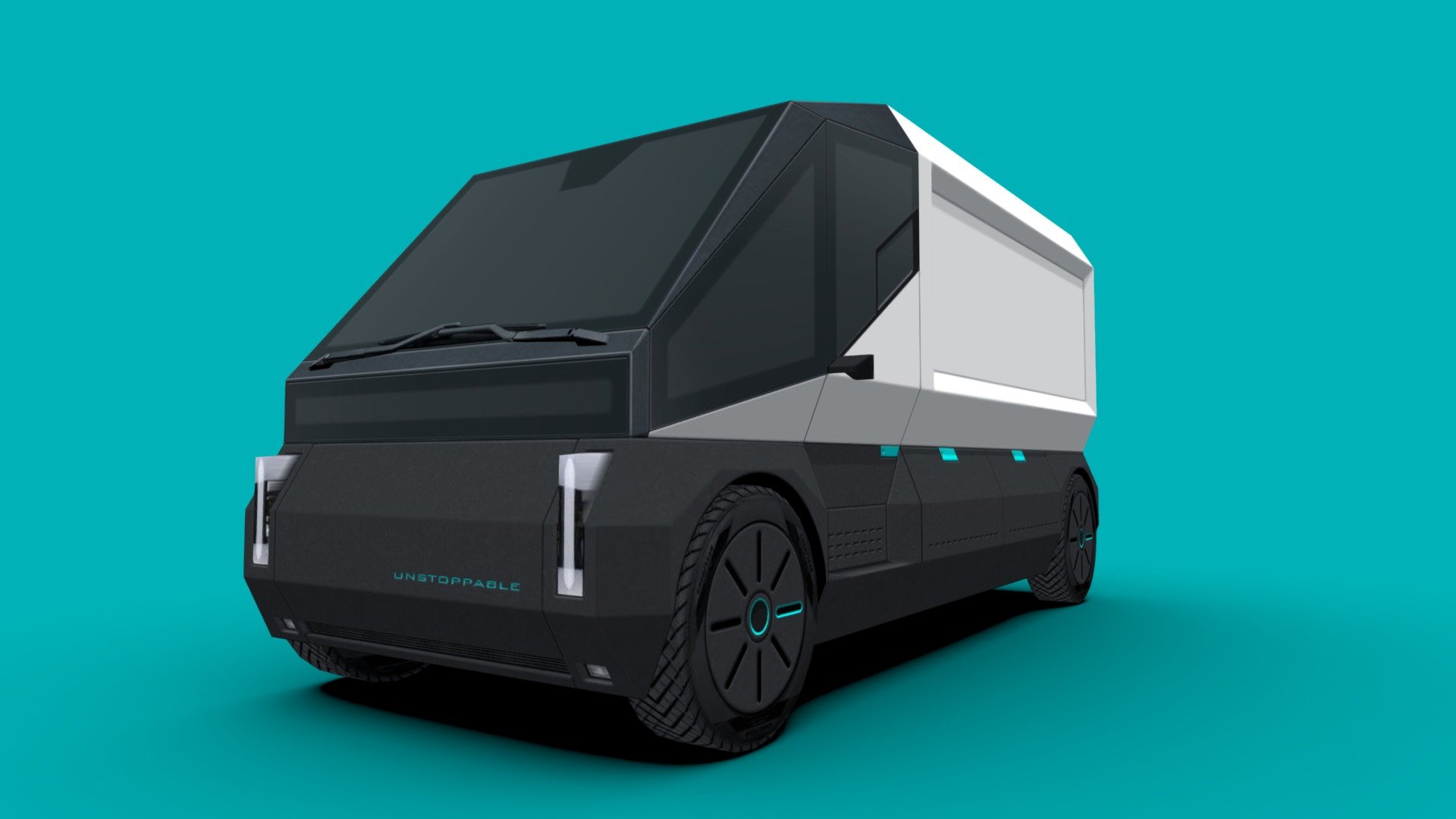 Generic electric van 3d model