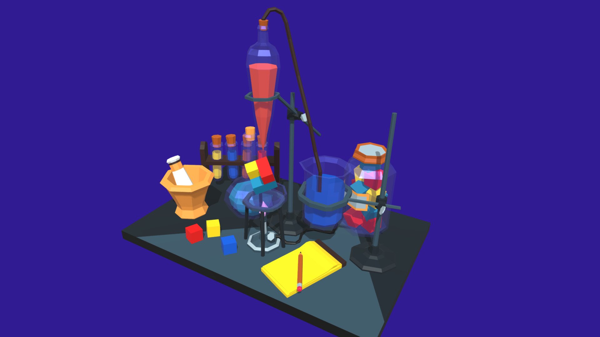 Blocks Lab Equipment 3d model