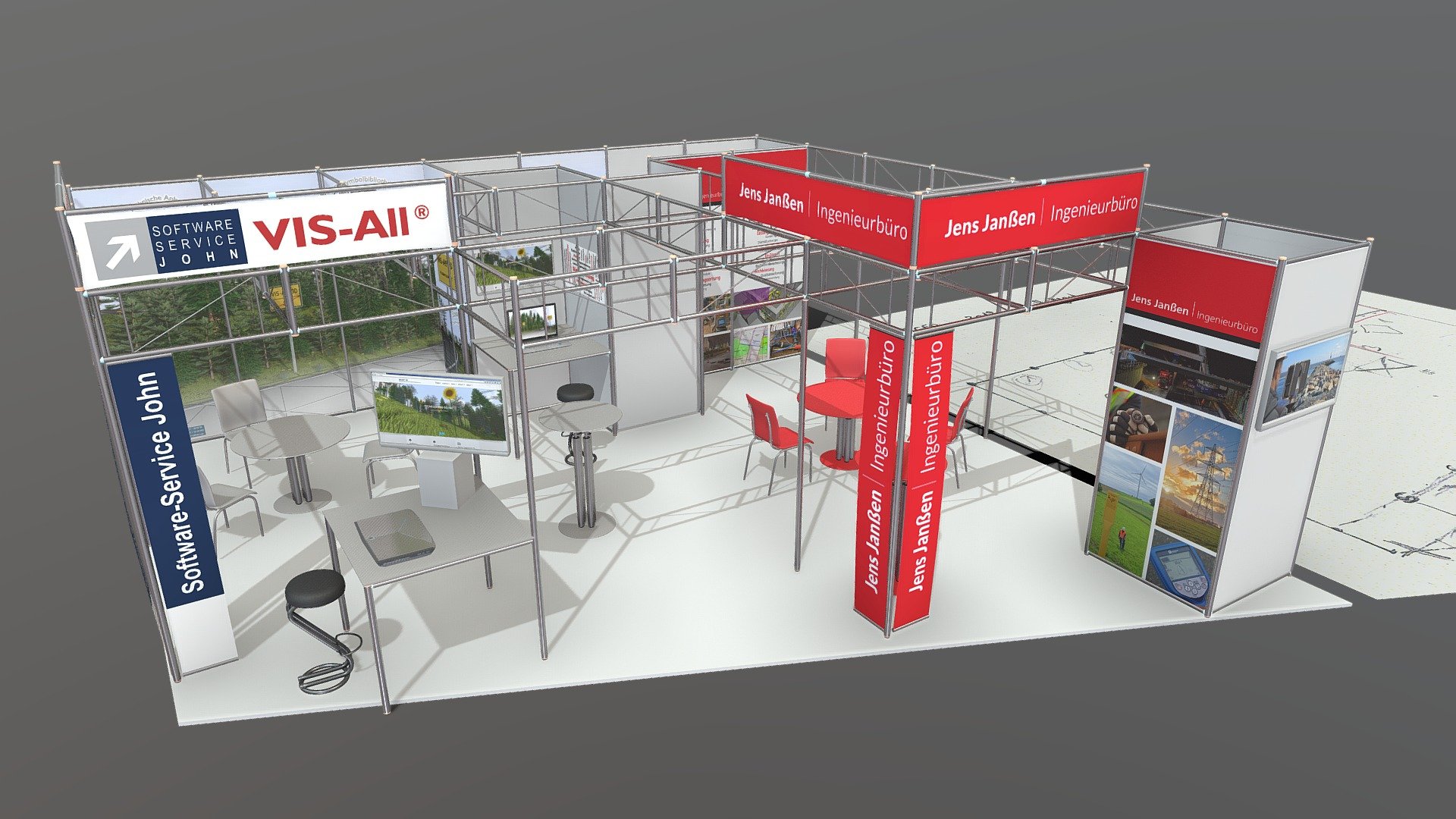 Intergeo 2019 Messestand Planung (Version 2) 3d model