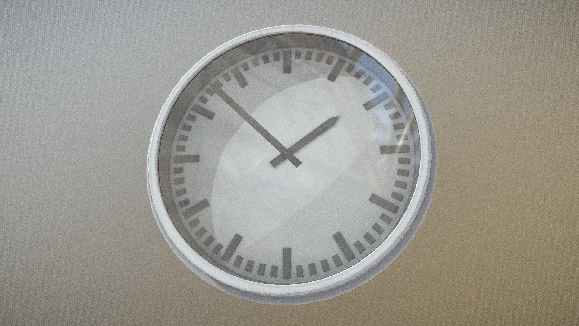 Train Station Clock (Low-Poly) 3d model