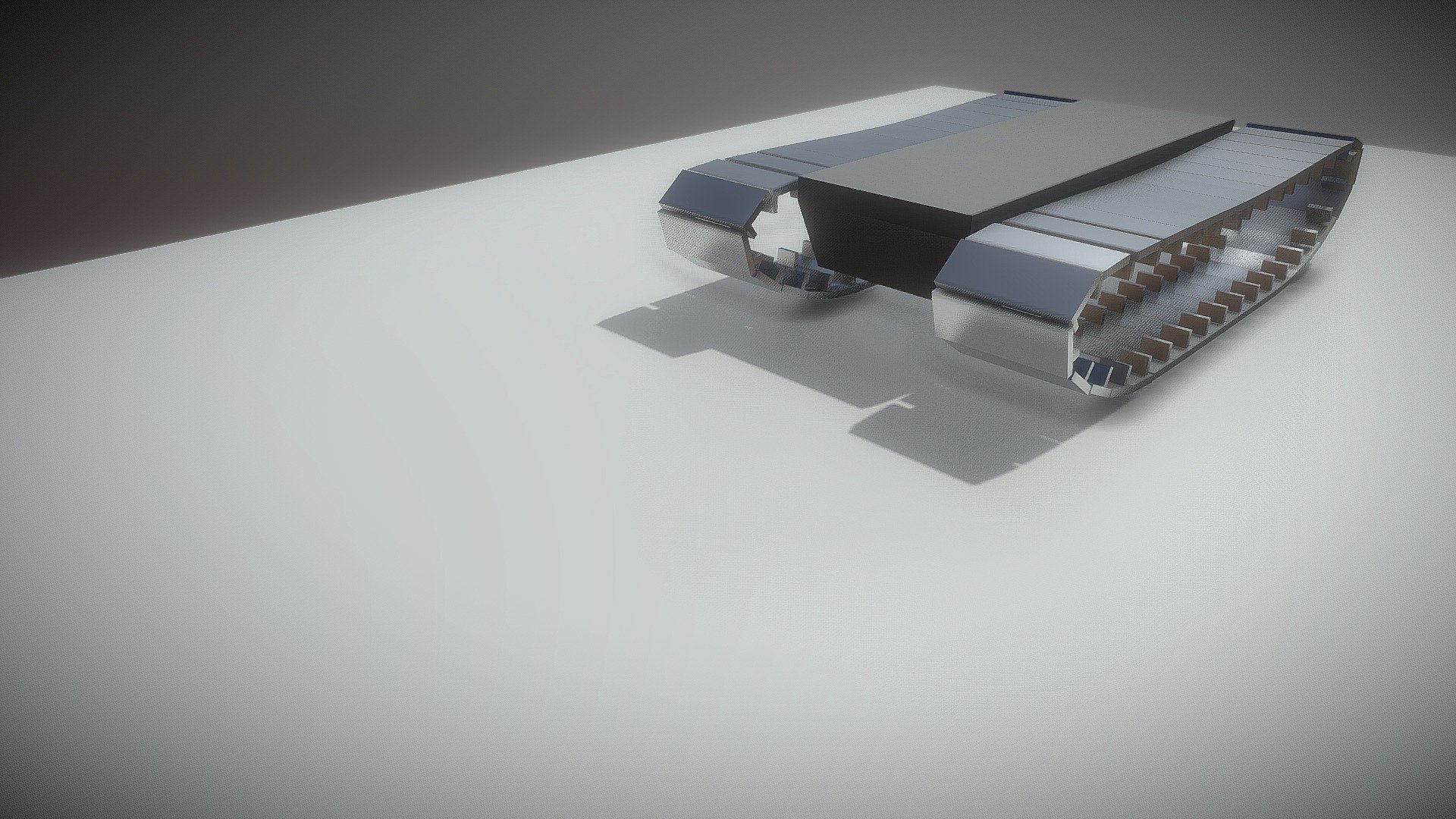 Rigged and Animated Tank Chains ( 2 ) 3d model