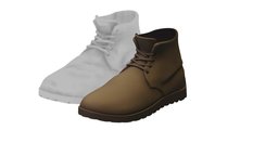 Cartoon High Poly Subdivision Grey Boots