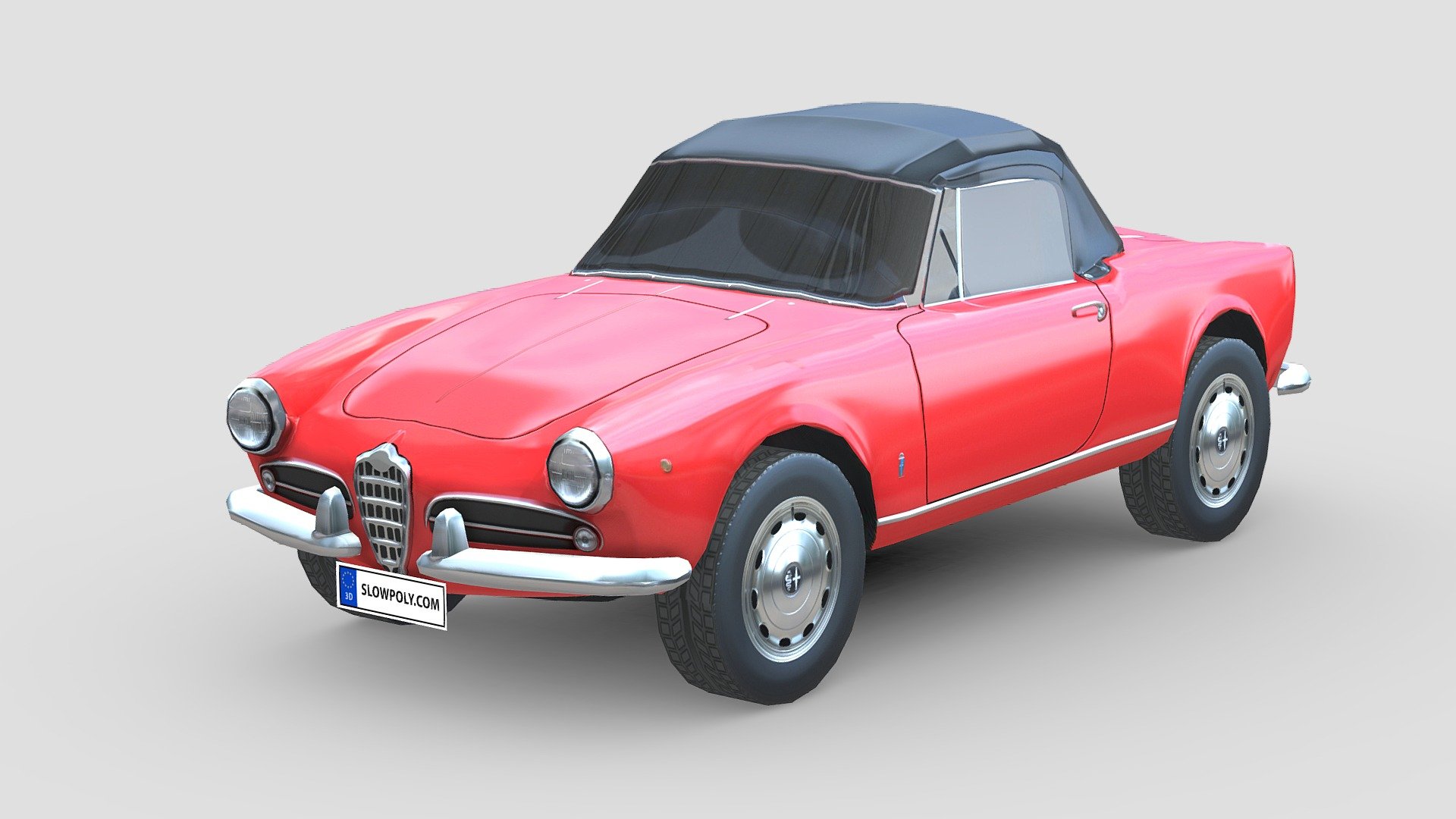 Alfa Romeo Giulietta Spider 1955 3d model