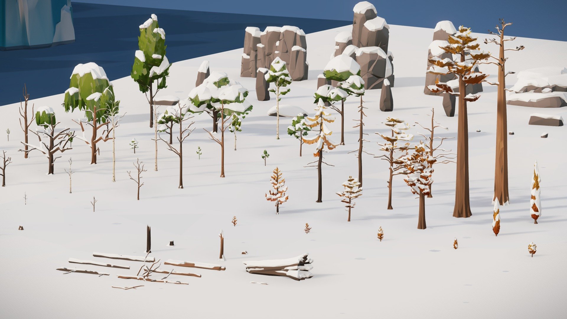 Poly Nature Pack: Winter 3d model