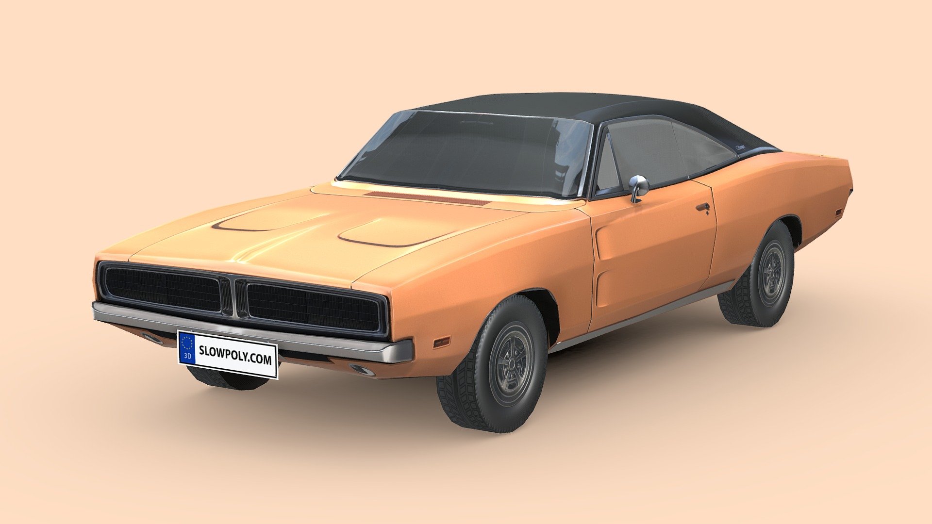 Dodge Charger RT 1969 3d model