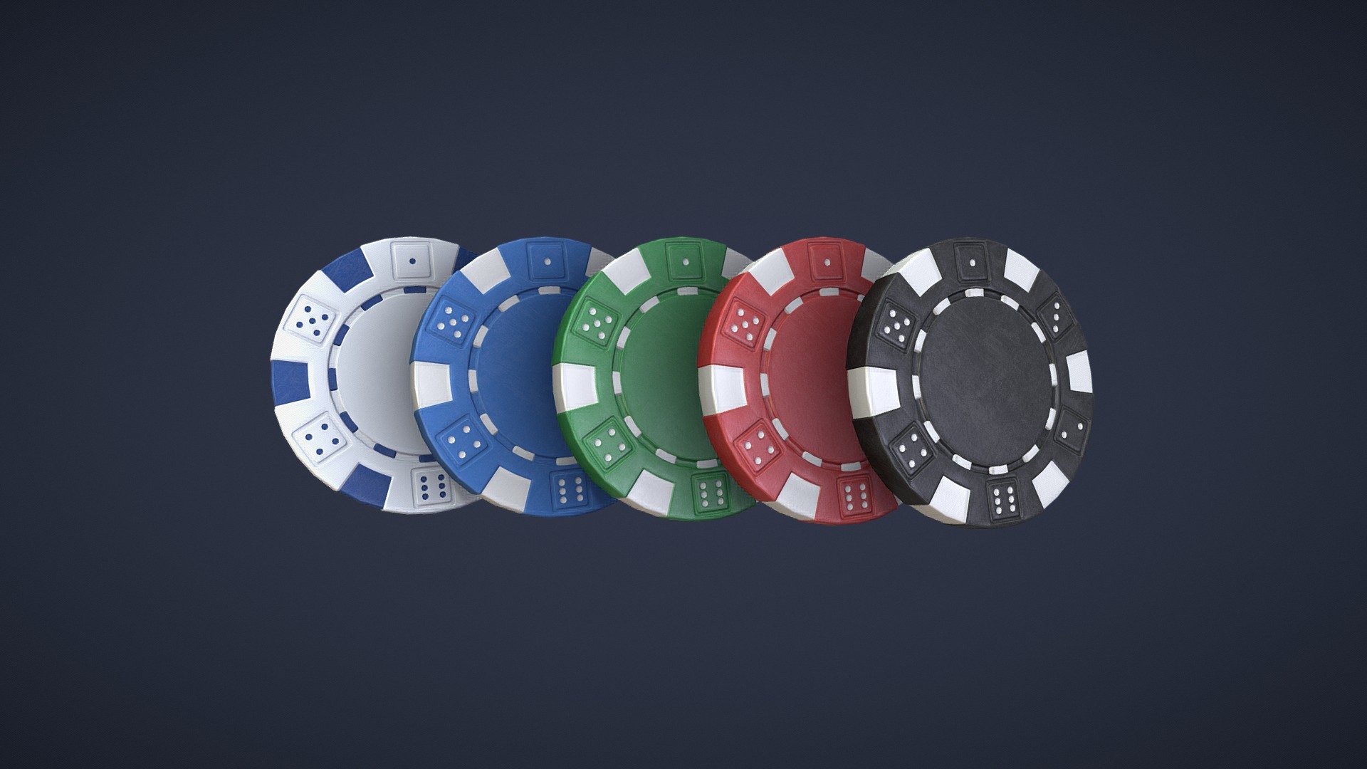 Poker Chips 3d model