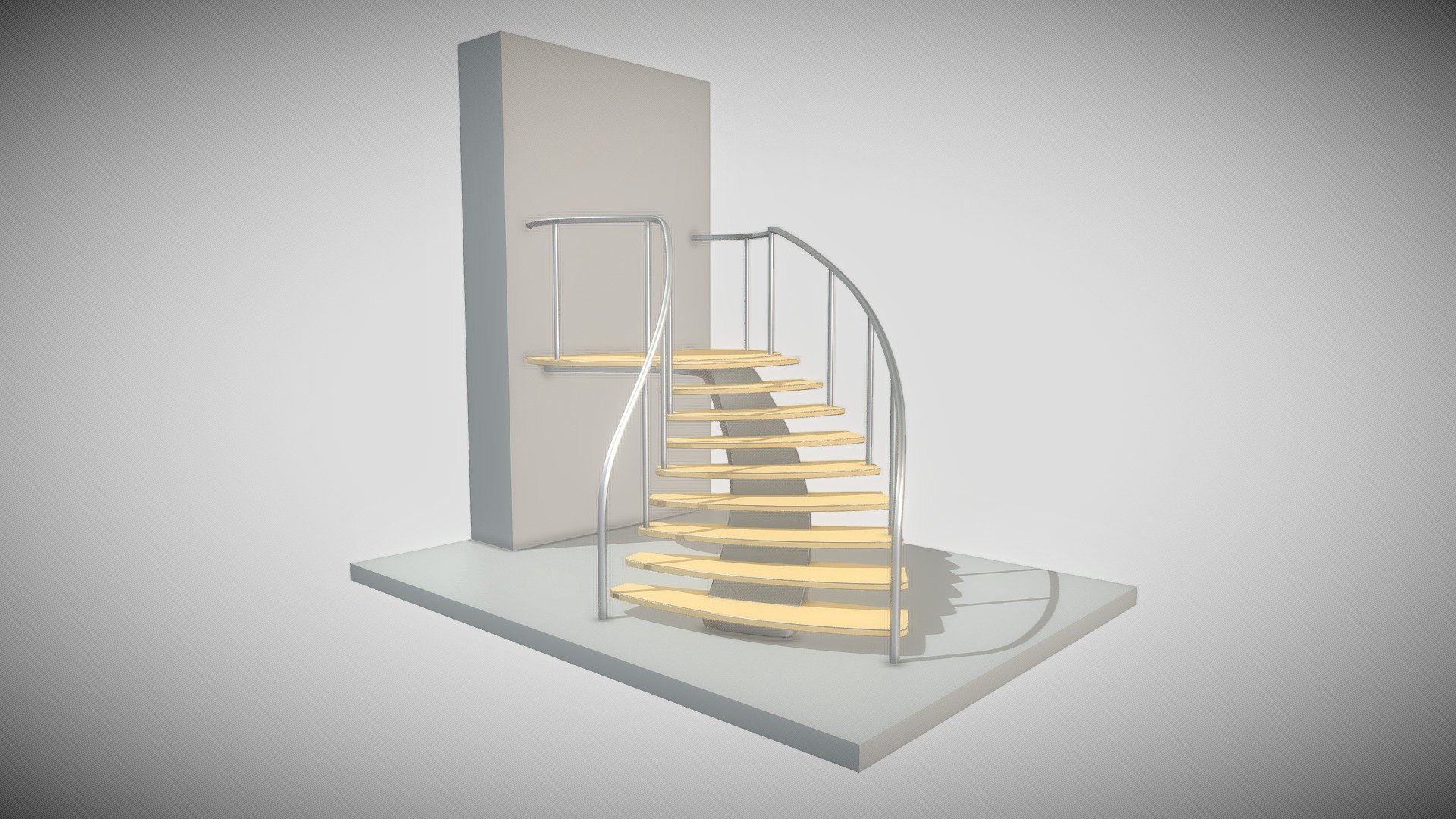 Spiral Staircase High-Poly (Version 1) 3d model