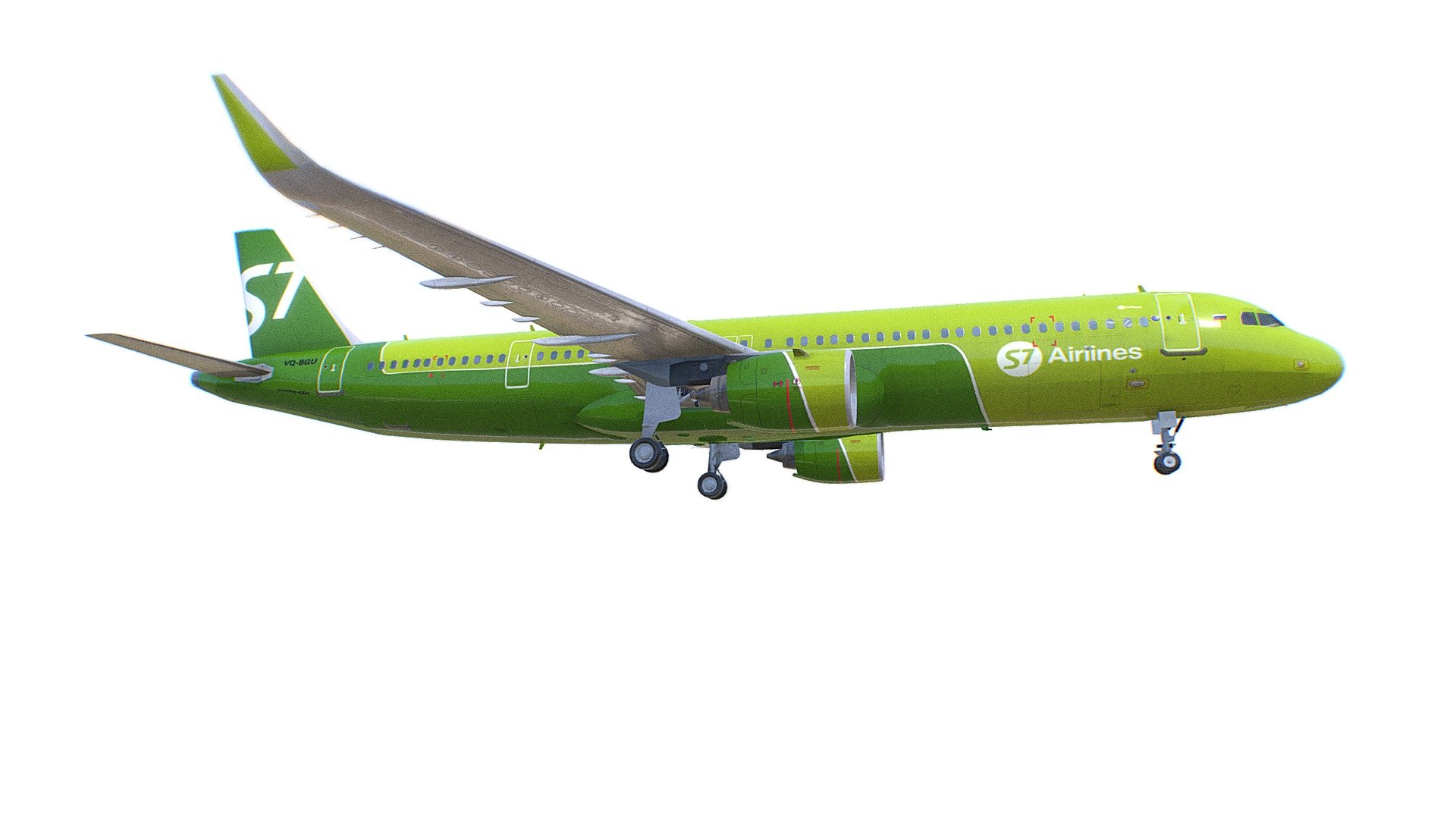 Airbus A321neo S7 Airlines 3d model