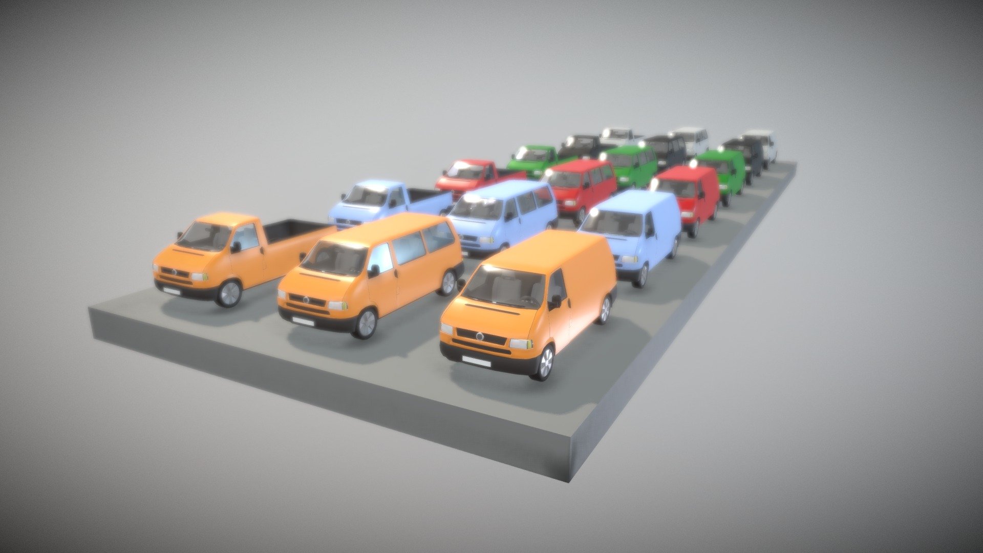 Nutzfahrzeuge -Transporter-Shuttle-Pick-up 3d model