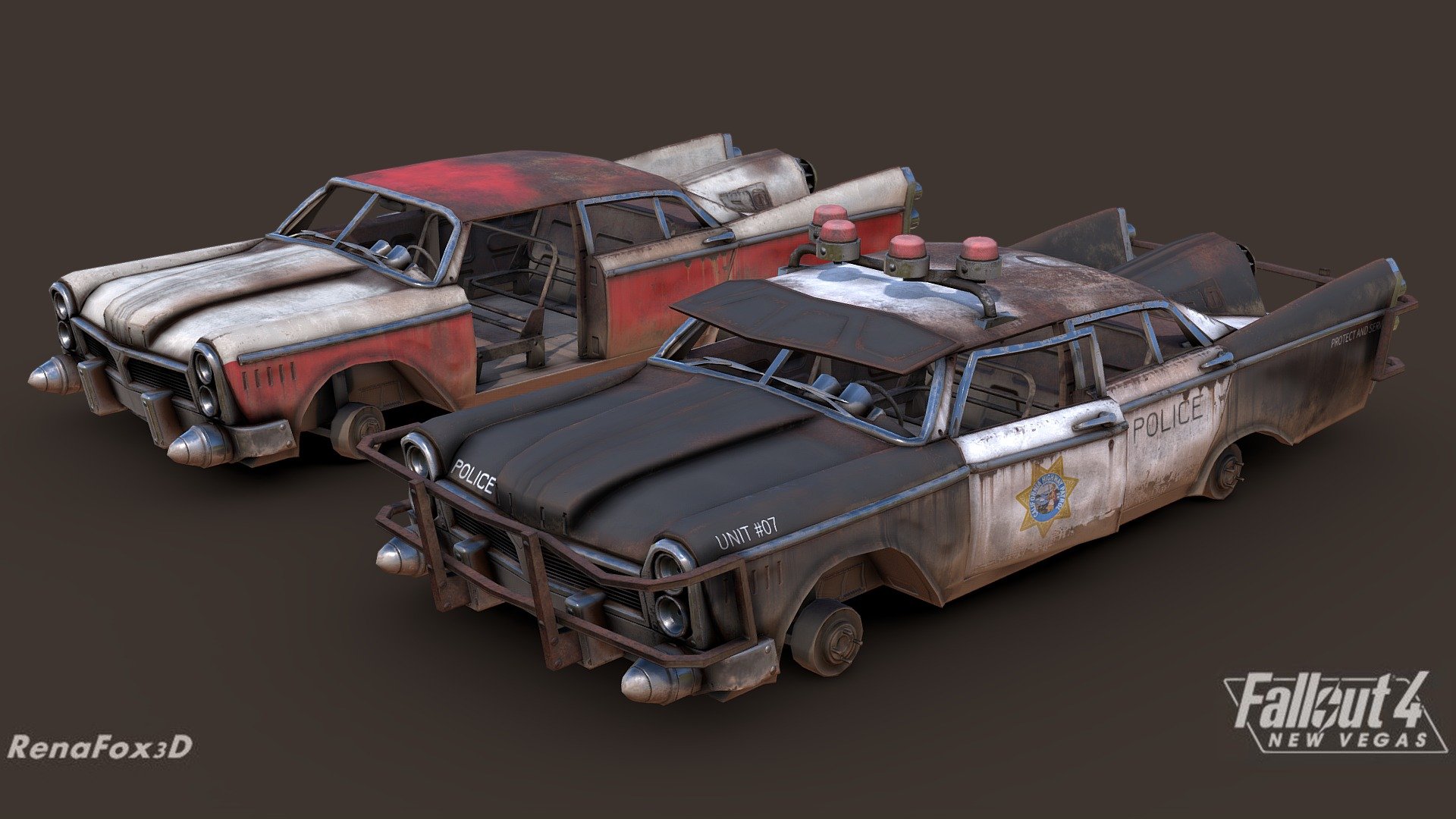 F4NV Police Car 3d model