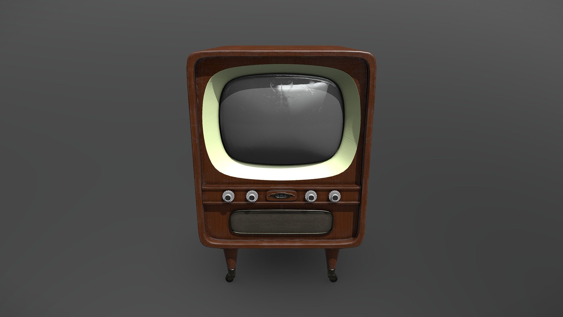 Antique TV 3d model