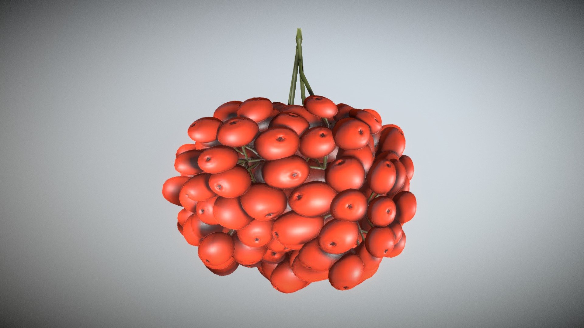 Rowan Berries Low-Poly 3d model