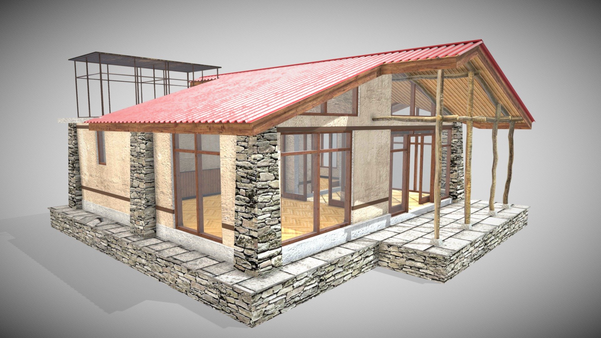 Cottage Safeda 3d model