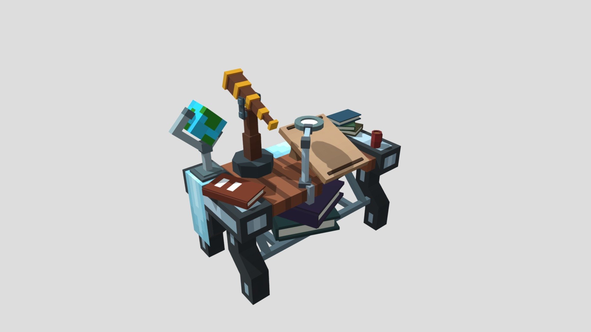 Research table 3d model