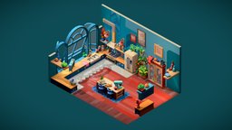 Stylized cozy kitchen