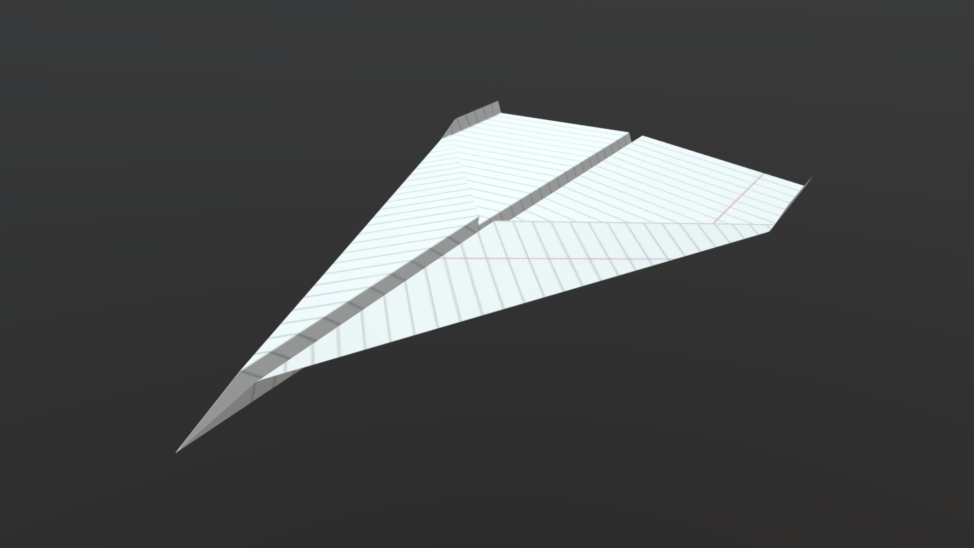 paper airplane 3d model