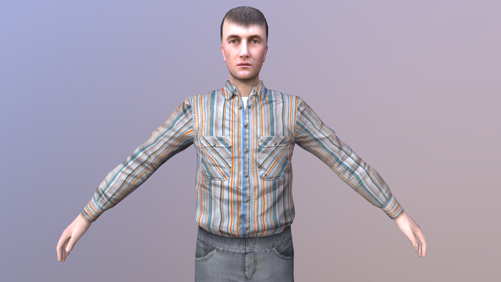 MAN 05 -WITH 250 ANIMATIONS 3d model