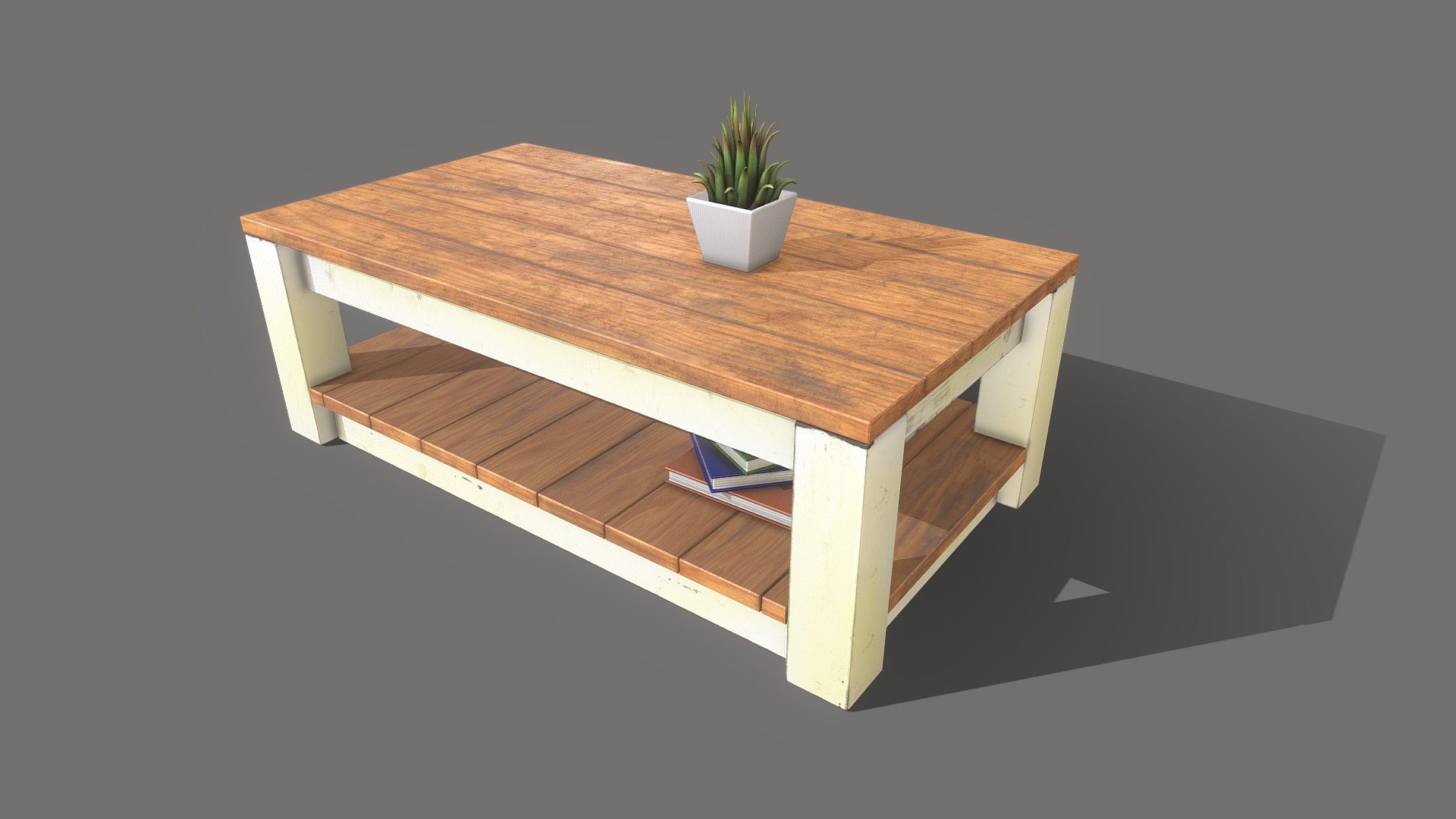 Elihu Coffee Table weathered 3d model