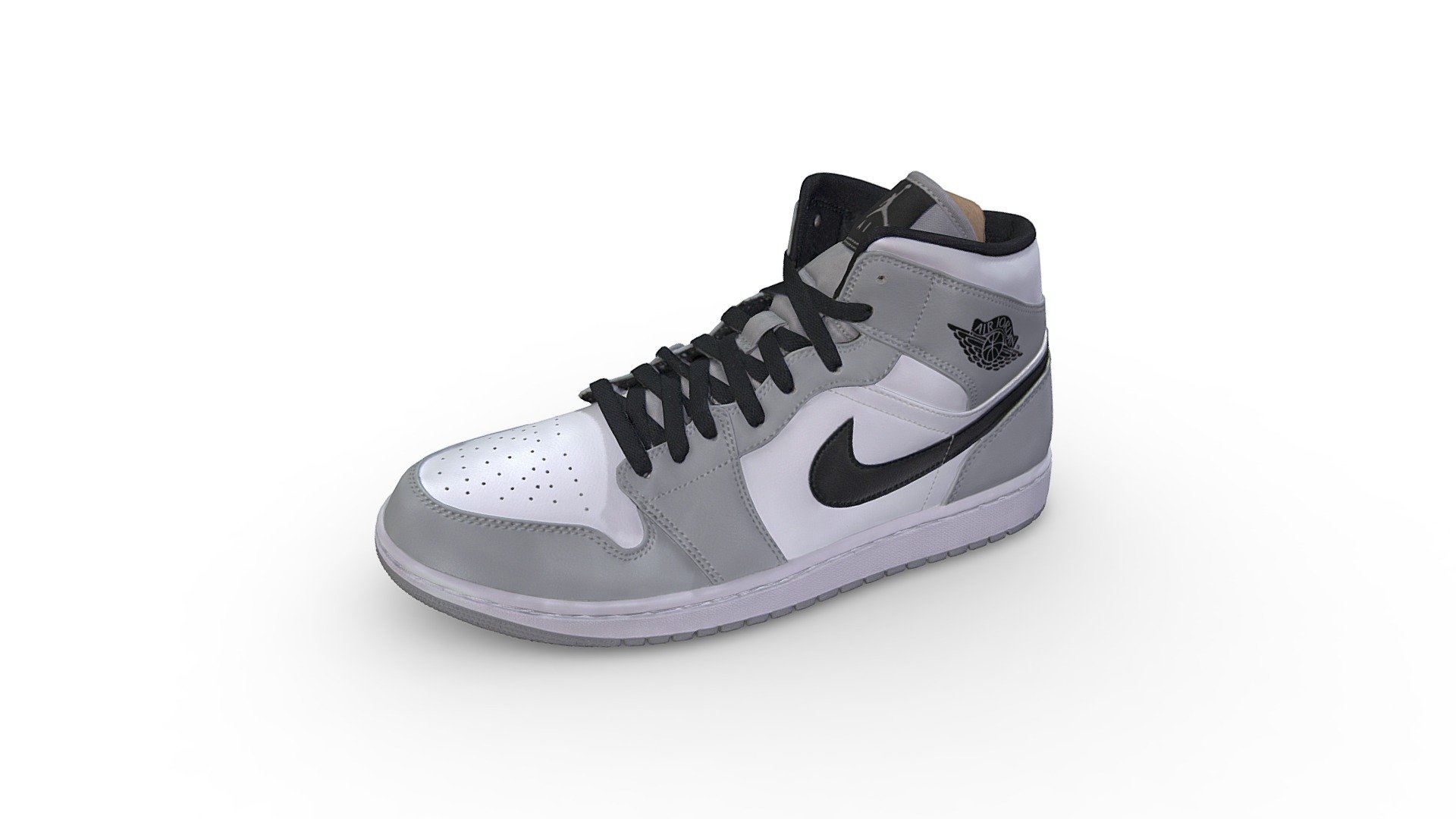 Nike Jordan 1 Mid Light Solar Flare 3d model