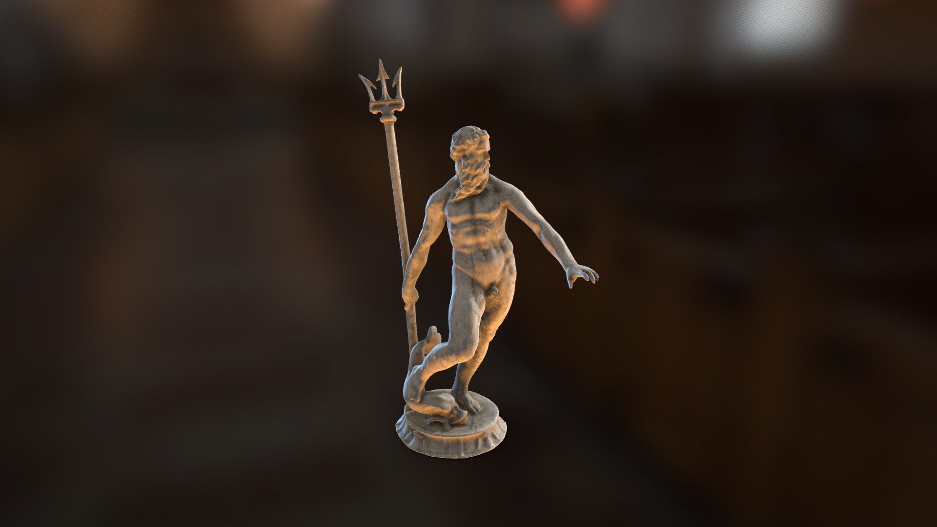 Neptune Statue 3d model