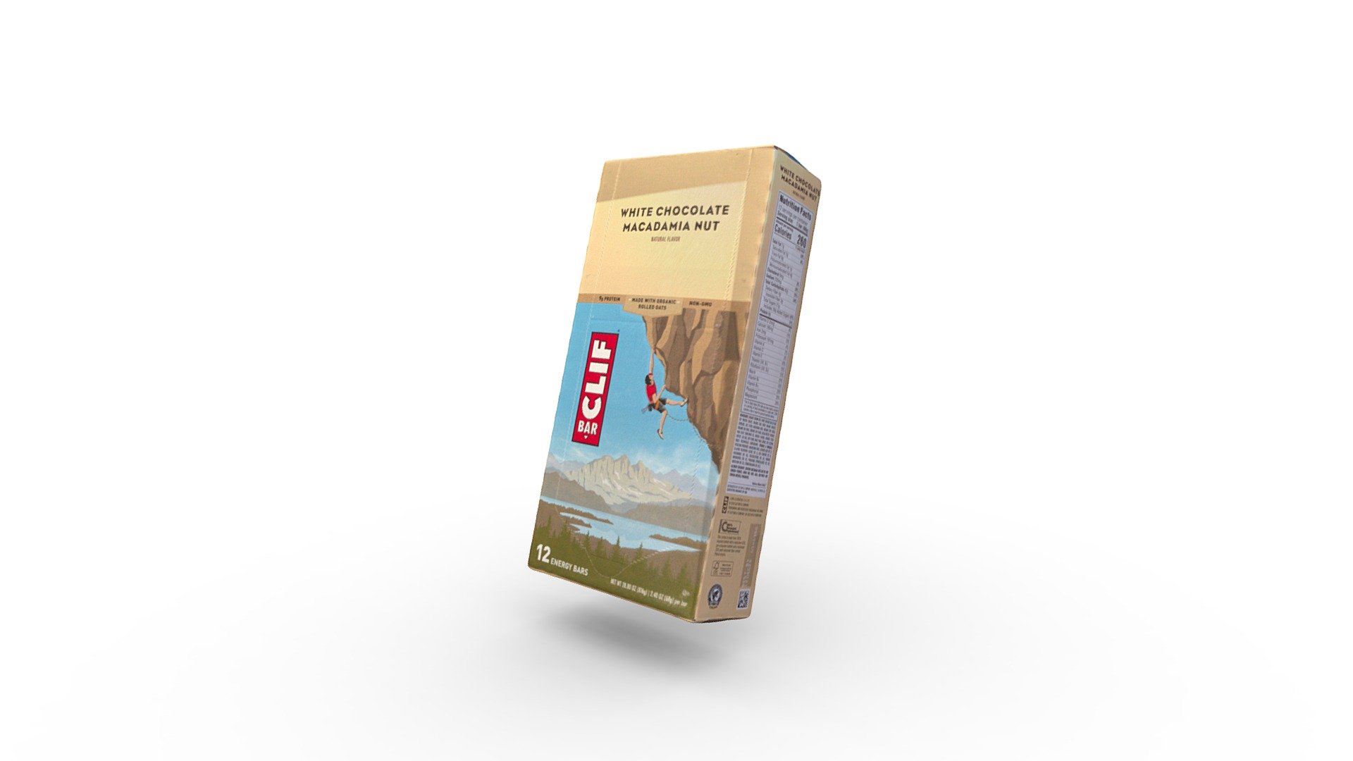 White Chocolate Macadamia Nut CLIF BAR 12 Pack 3d model