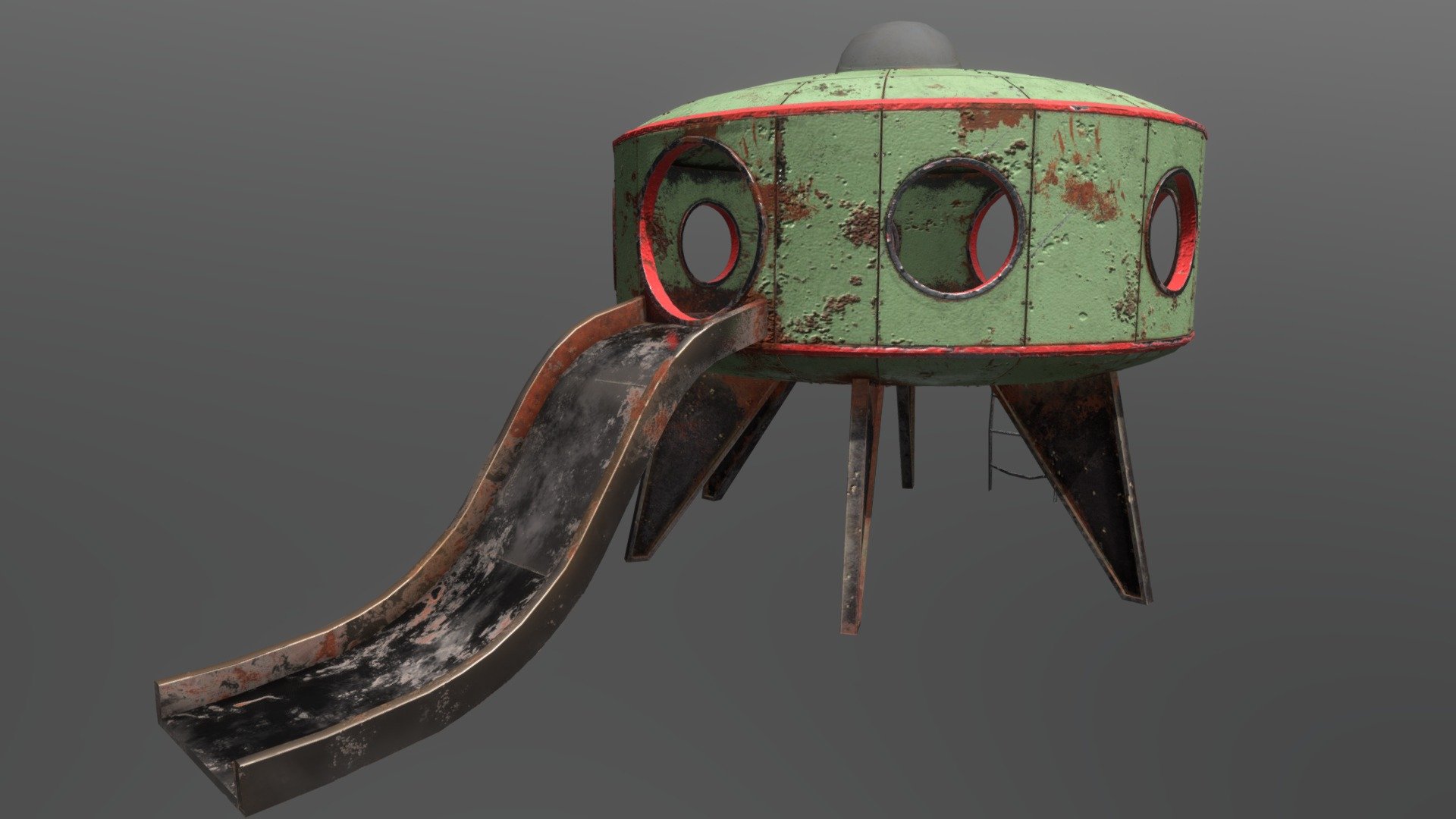 Fallout: New Vegas Playground Spaceship remade 3d model