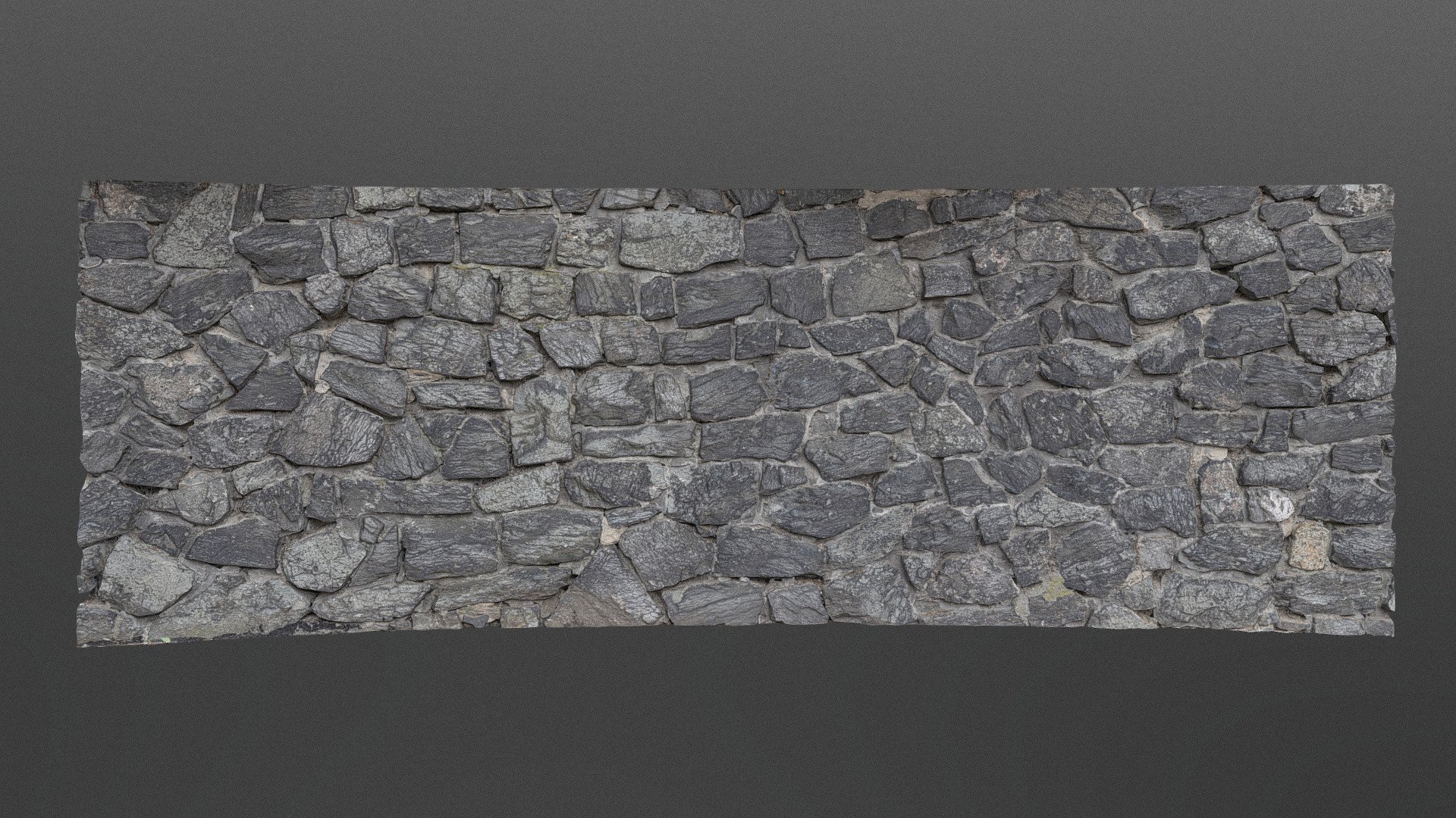 Stone fence wall texture 3d model